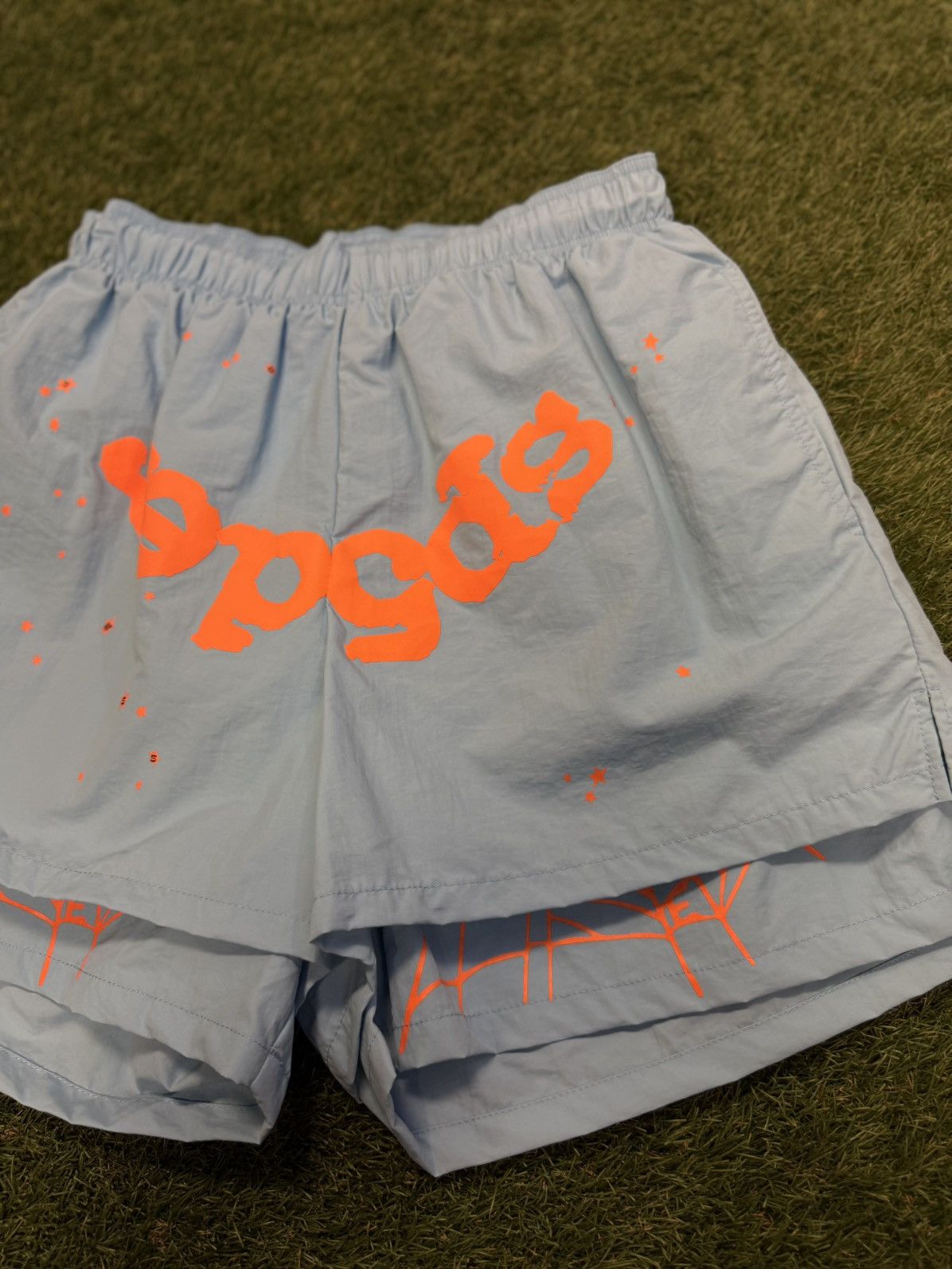 Sp5der Sp5der Double Layer Web Shorts Blue Size Small (NEW) Size US 27 - 2 Thumbnail