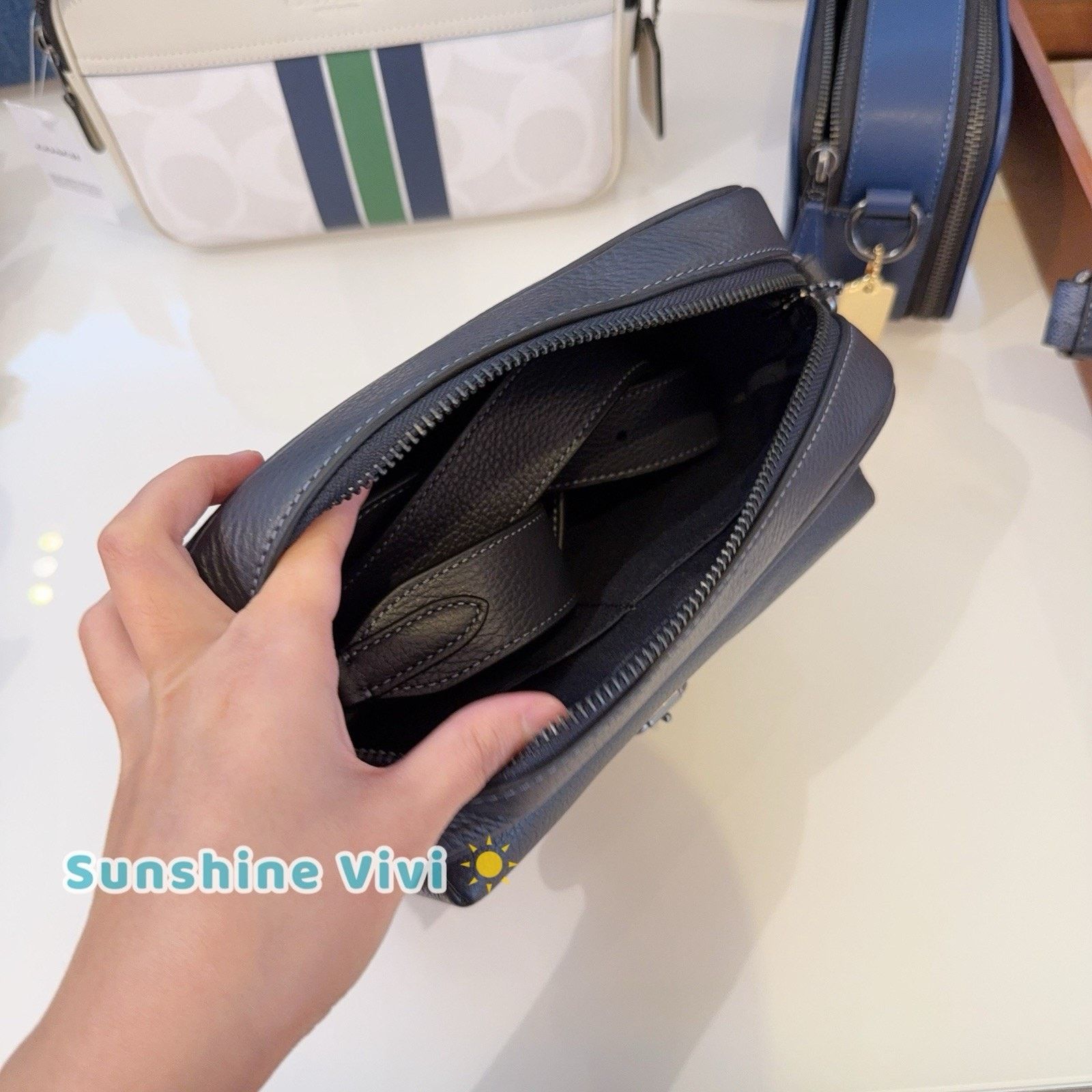 Coach NWT Coach Men Warner Crossbody Bag Denim/Midnight Navy CW217 Size ONE SIZE - 2 Thumbnail