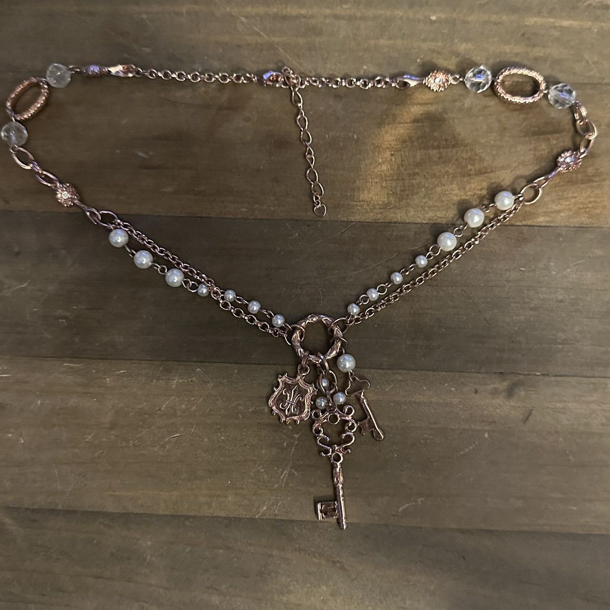 Other Rose gold bead chain charm pendant necklace Size ONE SIZE - 2 Thumbnail