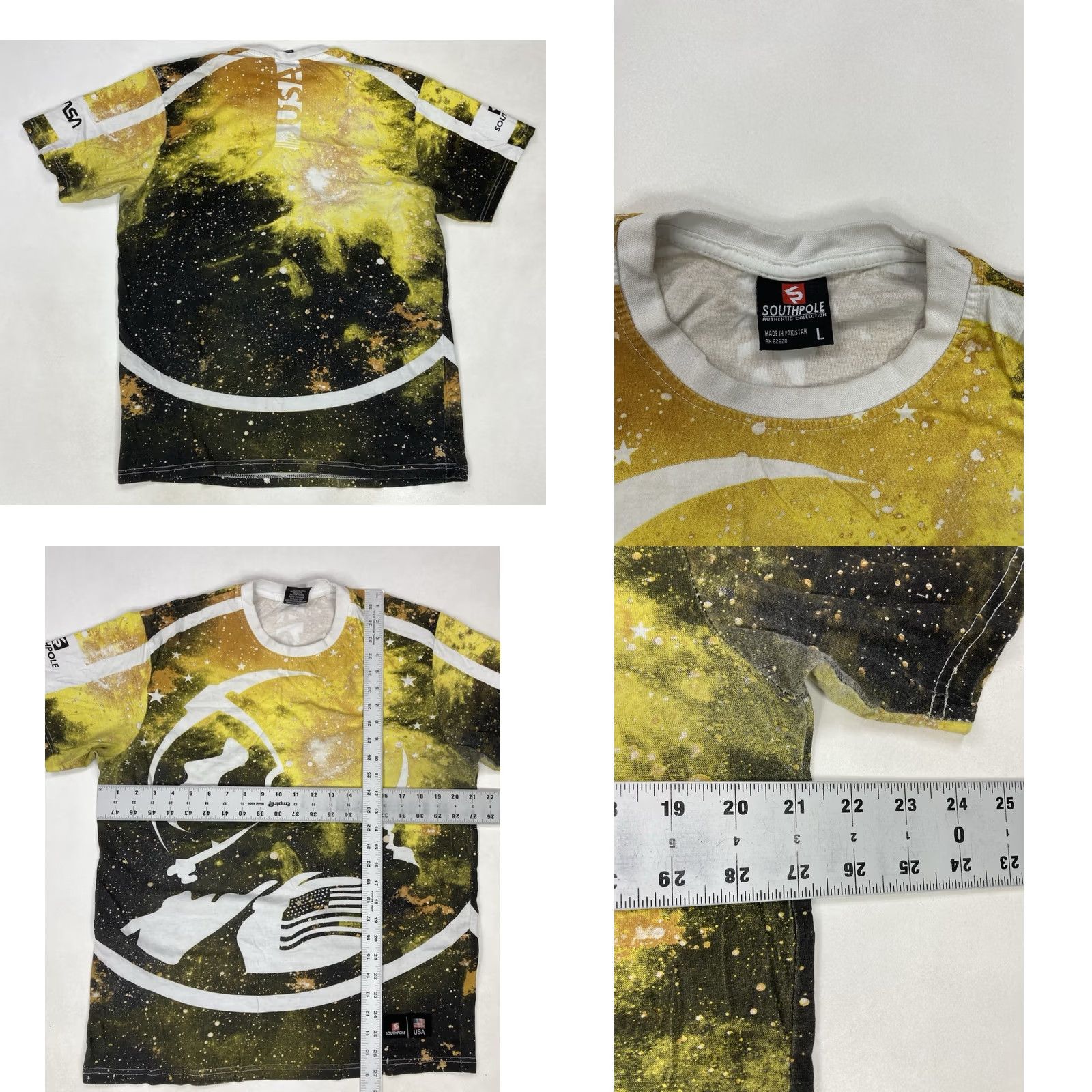 Southpole Southpole NASA All Over Print Graphic T-shirt Men Large Short Sleeve AOP Space Shirt Mens Size US L / EU 52-54 / 3 - 8 Thumbnail
