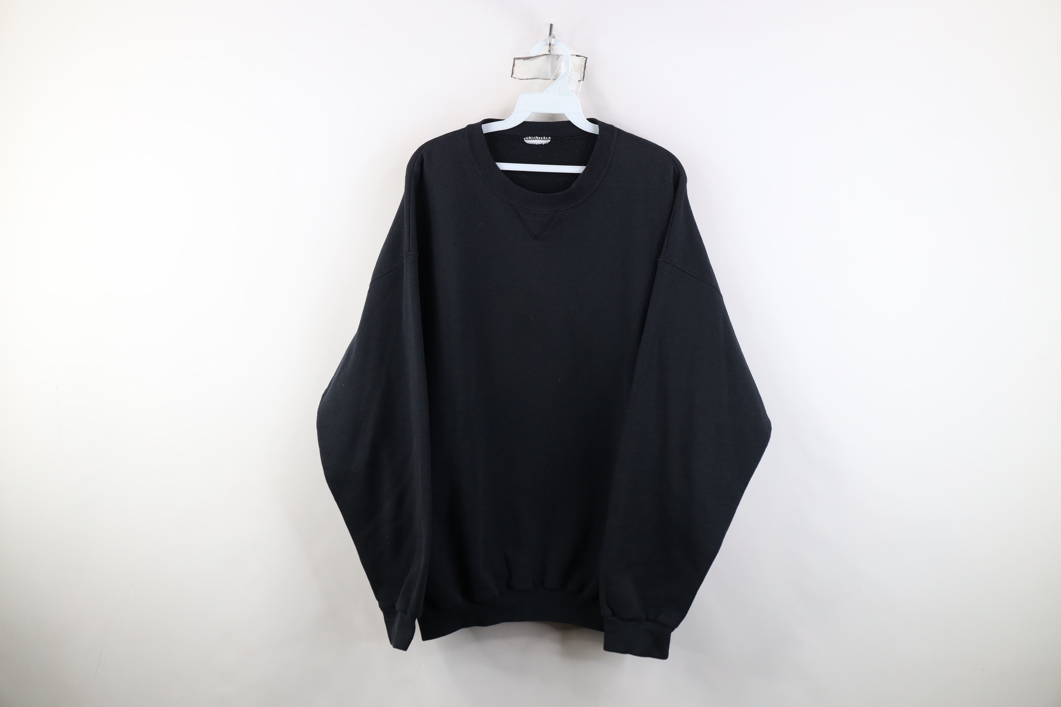Vintage Vintage 90s Streetwear Gusset Crewneck Sweatshirt Black Size US XL / EU 56 / 4 - 1 Thumbnail