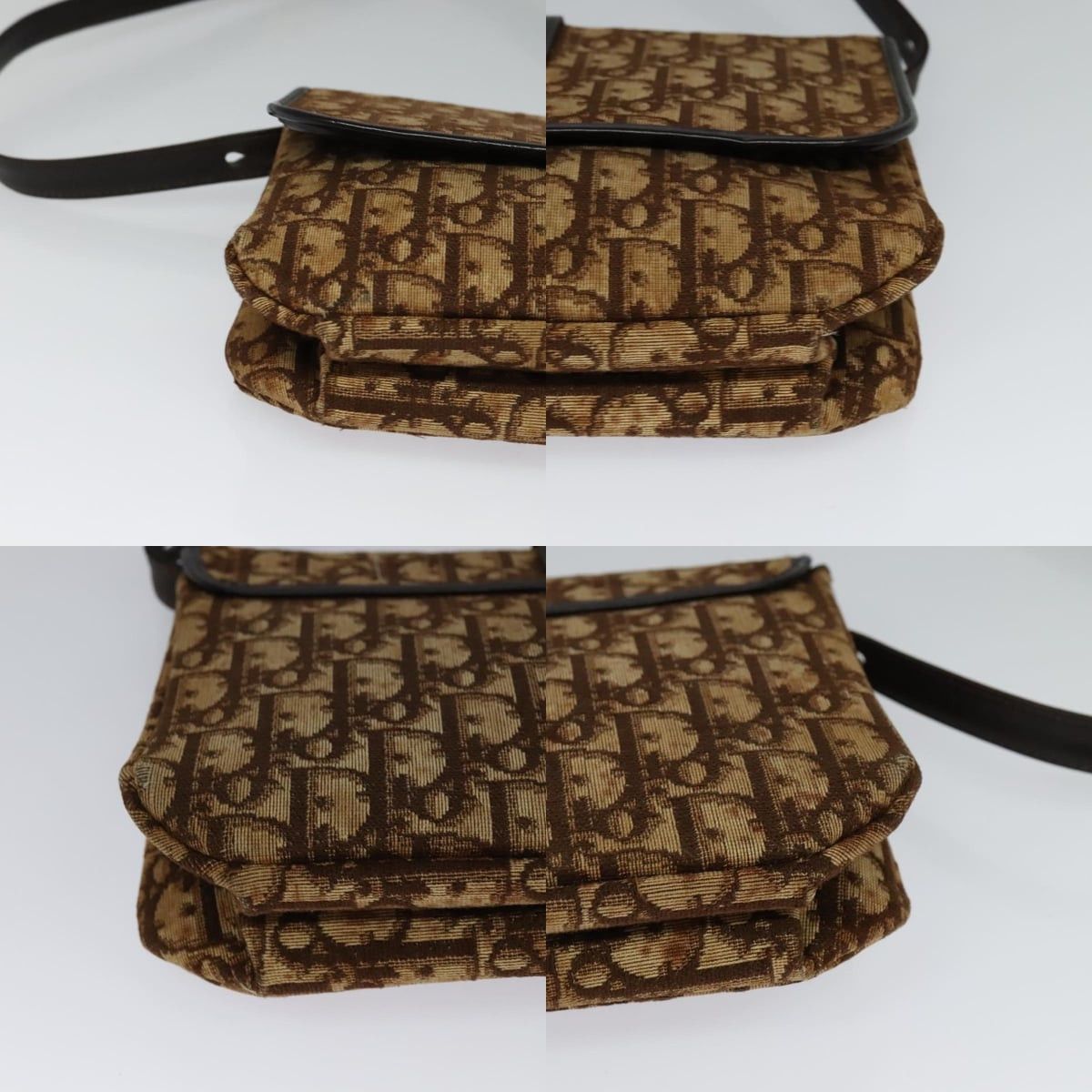 Dior DIOR Trotter Canvas Shoulder Bag Brown Gold Size ONE SIZE - 10 Thumbnail