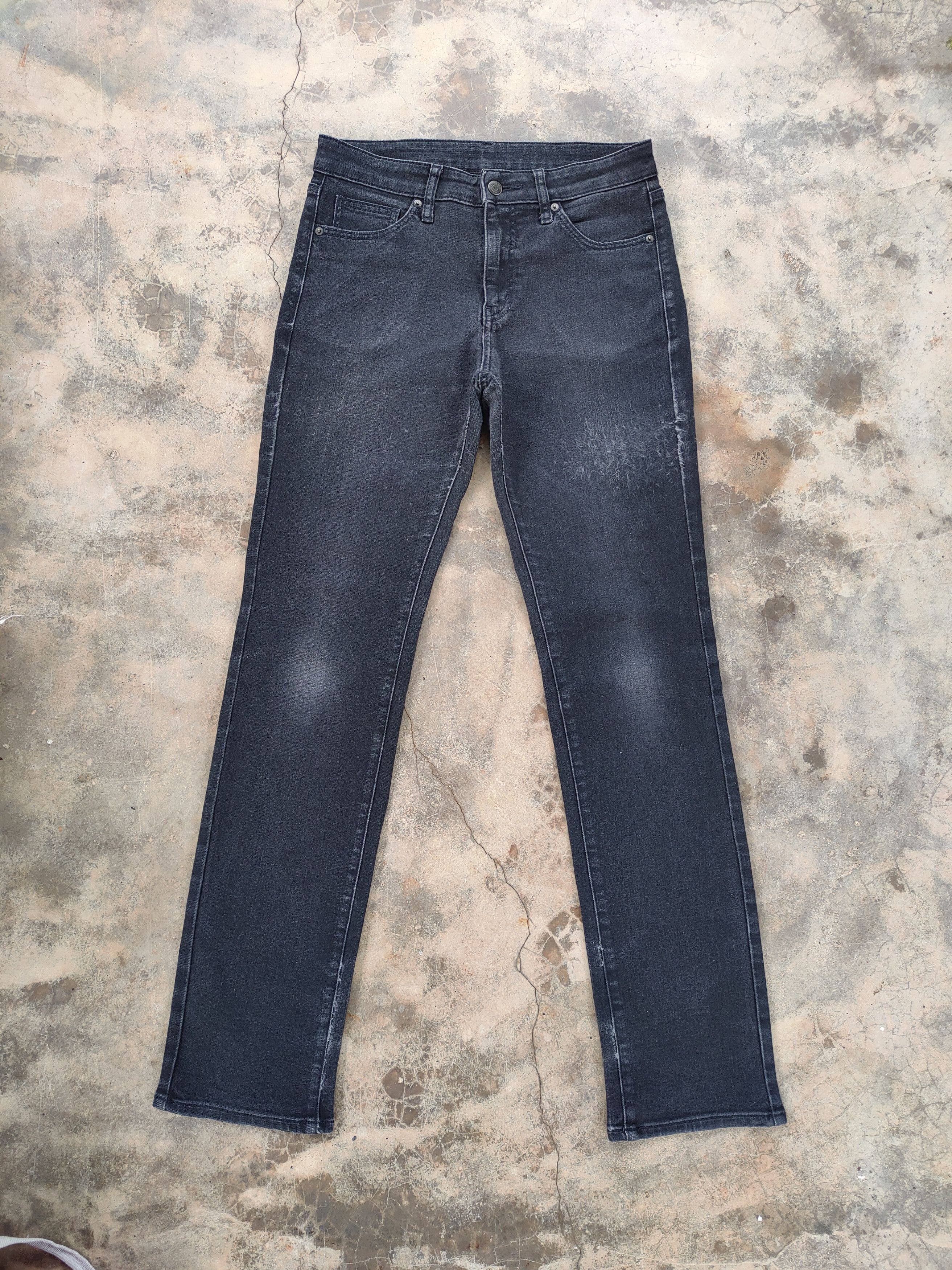 Japanese Brand VINTAGE JAPANESE SKINNY BLACK JEANS DENIM PANTS Size US 29 - 1 Thumbnail