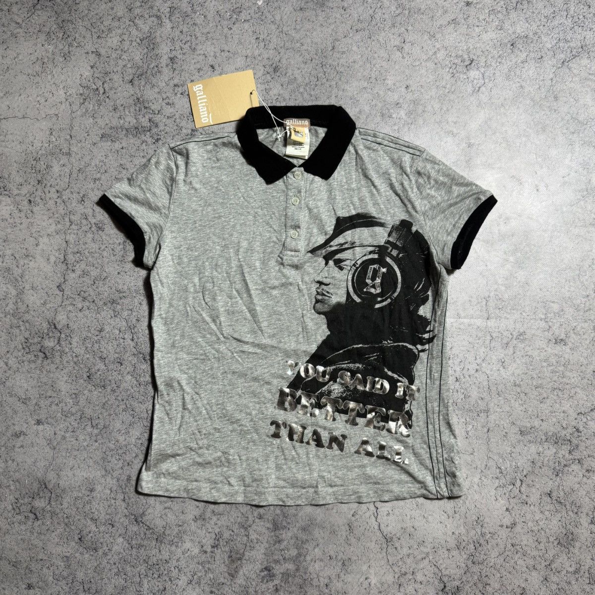 John Galliano NEW Galliano Rare Polo T-Shirt Size S / US 4 / IT 40 - 1 Thumbnail
