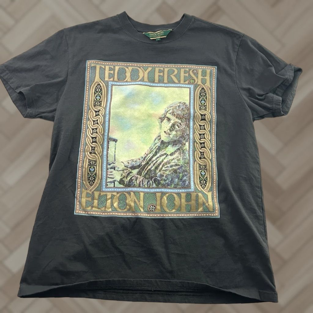 Teddy Fresh Teddy Fresh Elton John Short Sleeve T Shirt Mens Small Gray Size US S / EU 44-46 / 1 - 1 Thumbnail