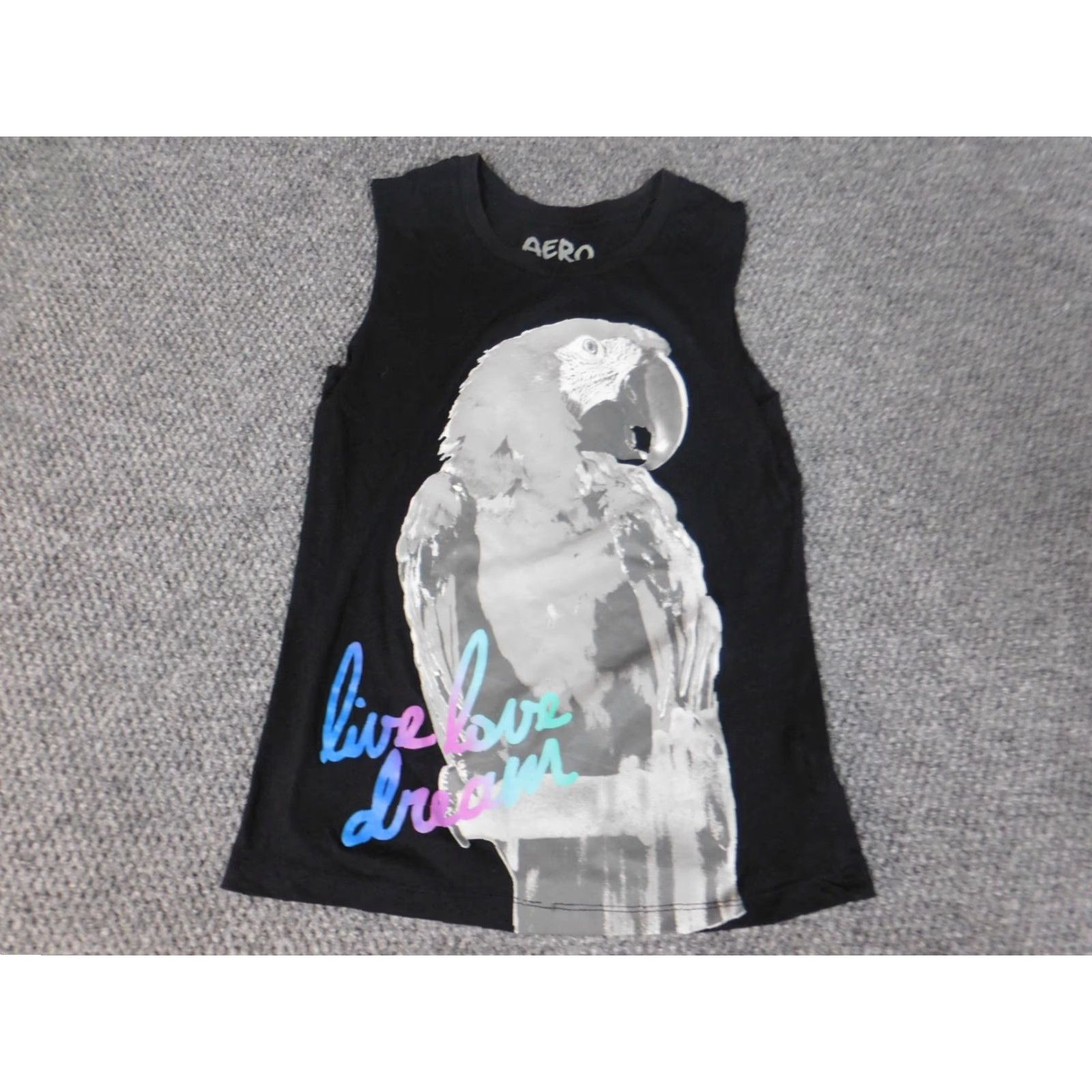 Vintage Aero Blouse XS Women Black Solid Crew Neck Sleeveless Cotton Modal Rayon Stretch Casual Shirt Ladies, Xs, Black, Classic, Basic, Vintage: No Size XS / US 0-2 / IT 36-38 - 3 Thumbnail
