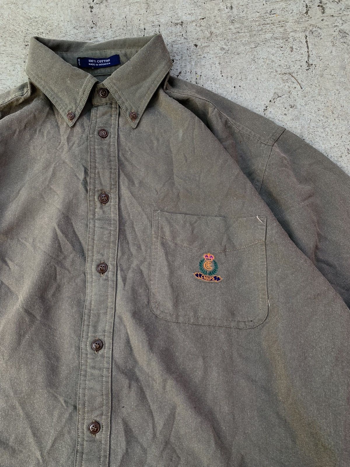 Chaps Ralph Lauren Vintage 90s 90s Chaps Lauren Button Up Logo Pocket Shirt Size US XL / EU 56 / 4 - 2 Thumbnail