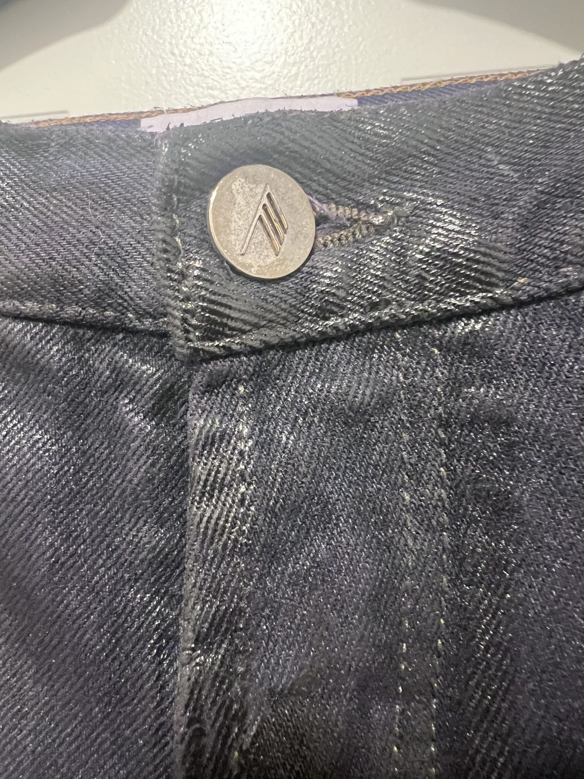 The Attico THE ATTICO Coated Straight Leg Jeans Size 29" - 5 Thumbnail
