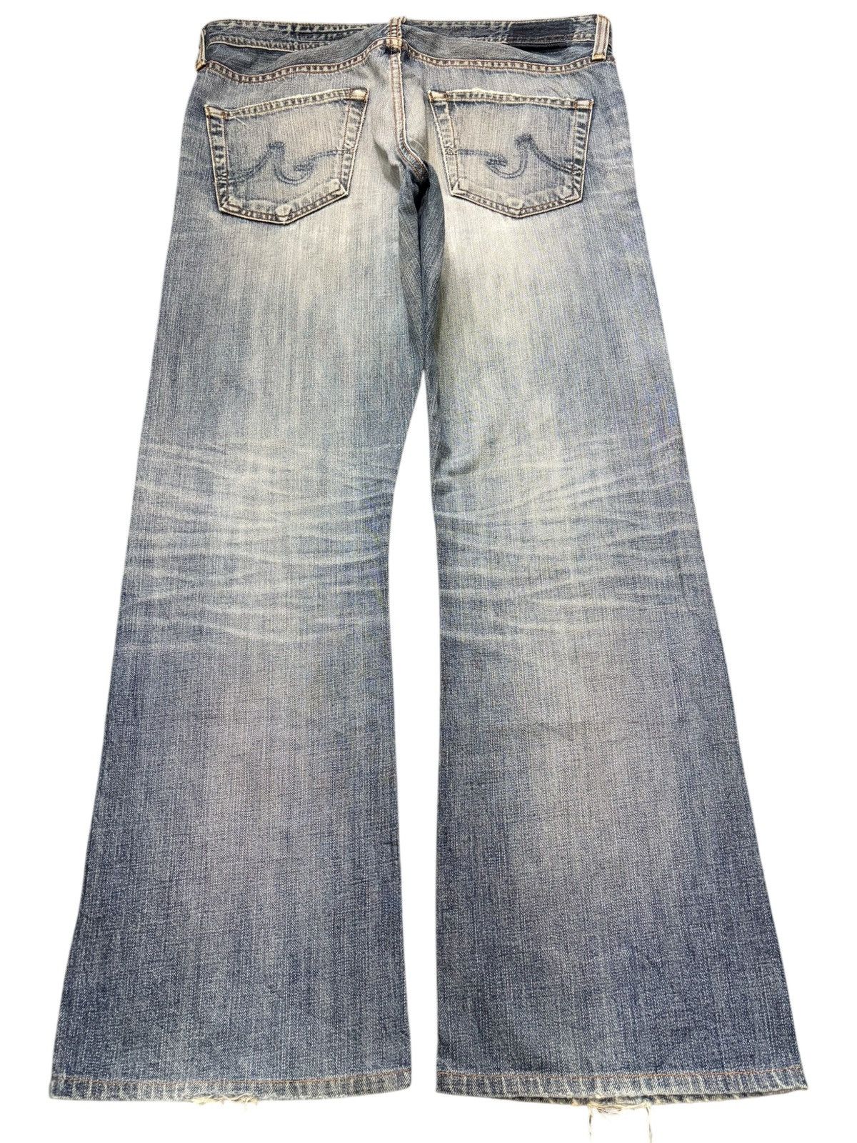AG Adriano Goldschmied Vintage Adriano Goldschmied Distressed Flare Jeans Size 34" / US 12 / IT 48 - 2 Thumbnail