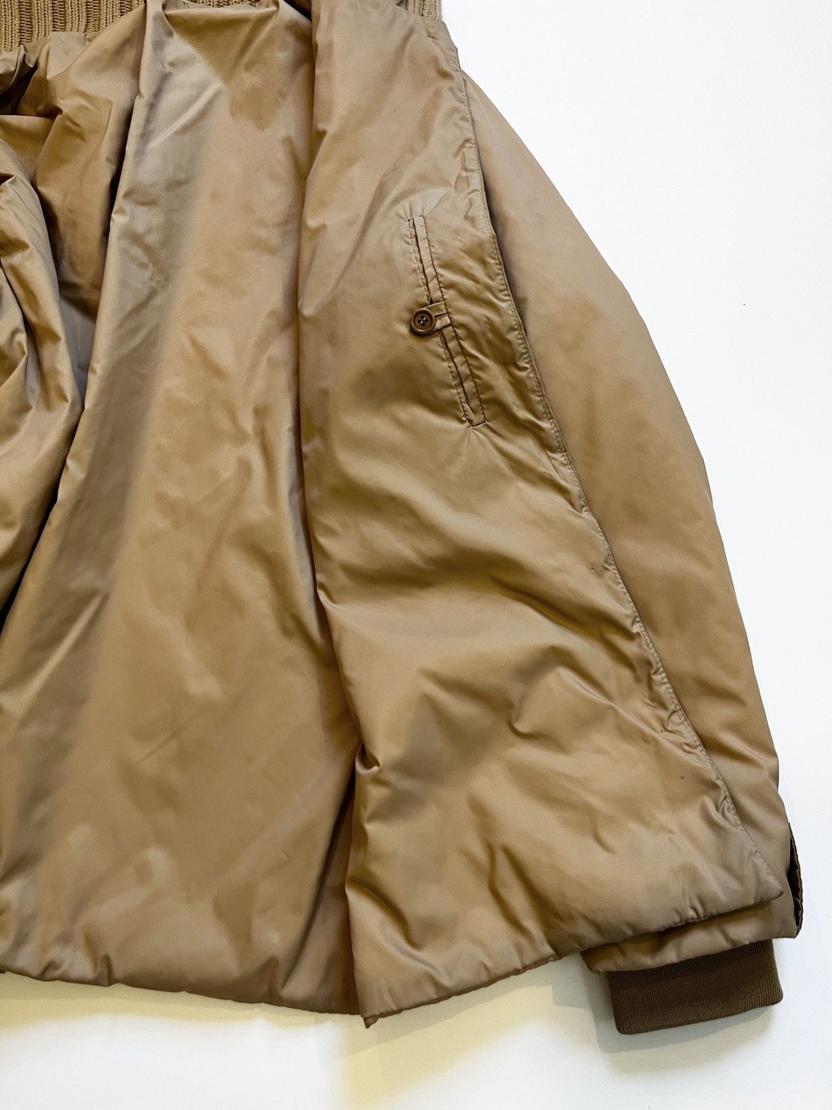 Helmut Lang AW04 Helmut Lang knit hood double-layer bomber/parka jacket Size US L / EU 52-54 / 3 - 10 Thumbnail