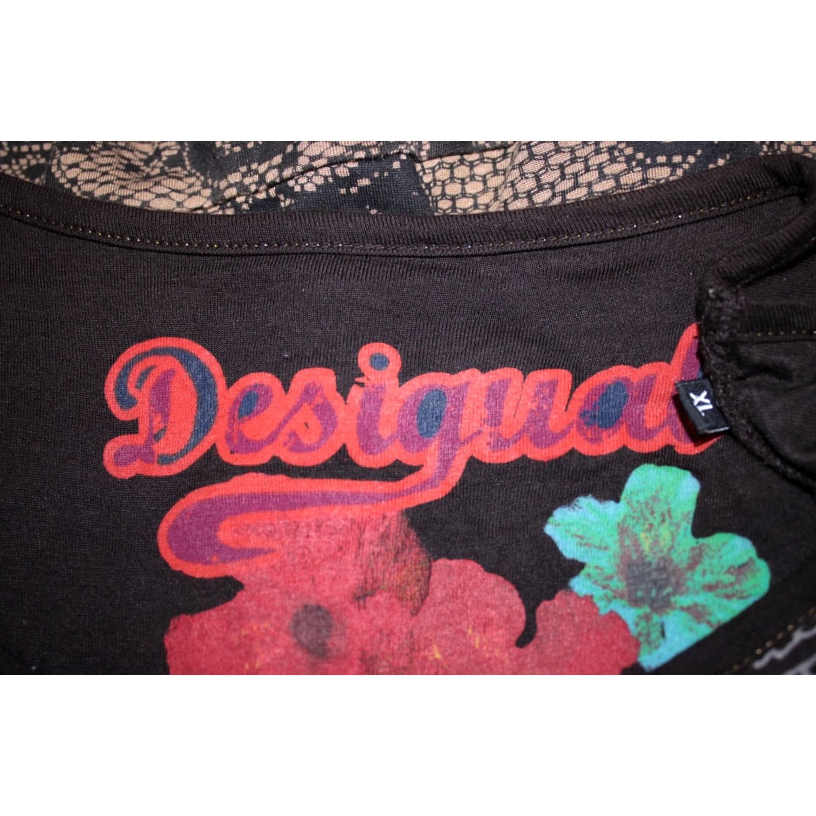 Desigual Desigual Dress Womens XL Brown Knee Length A-Line 27V2893 Size XL / US 12-14 / IT 48-50 - 5 Thumbnail