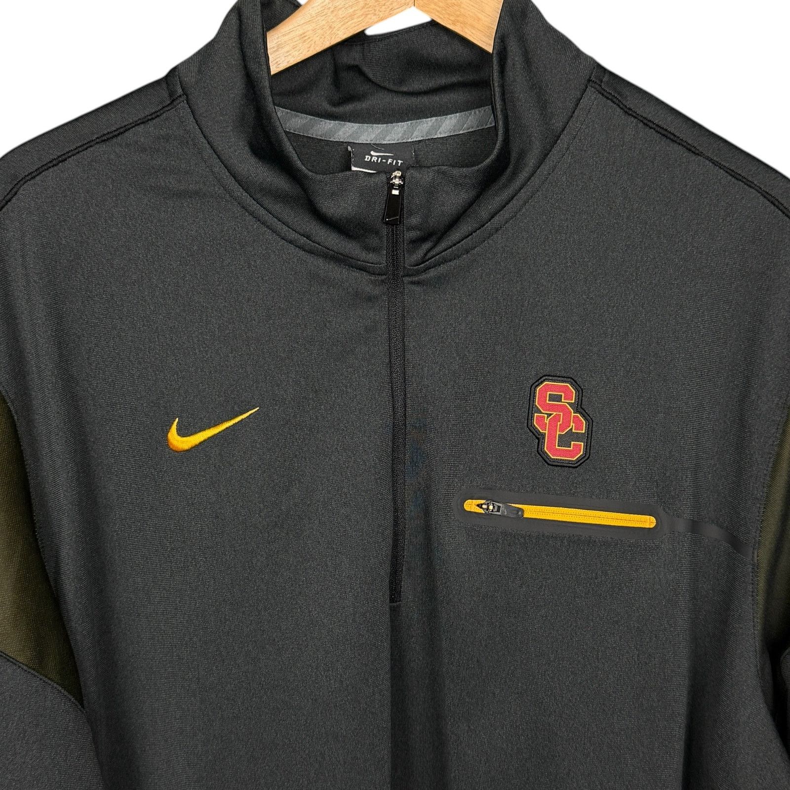 Nike Nike USC Trojans Dri-FIT 1/4 Zip Pullover Mens XXL Charcoal Size US XL / EU 56 / 4 - 3 Thumbnail