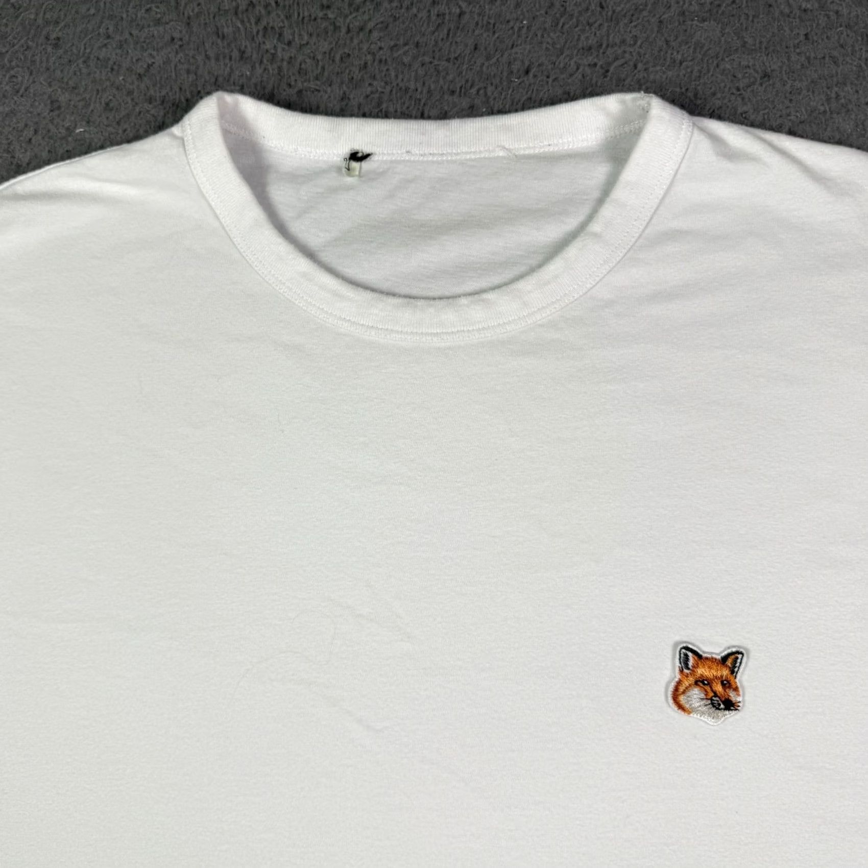 Vintage Fox Shirt Mens XL White Maison Kitsune Embroidered Logo Long Sleeve WORN Size US XL / EU 56 / 4 - 4 Thumbnail