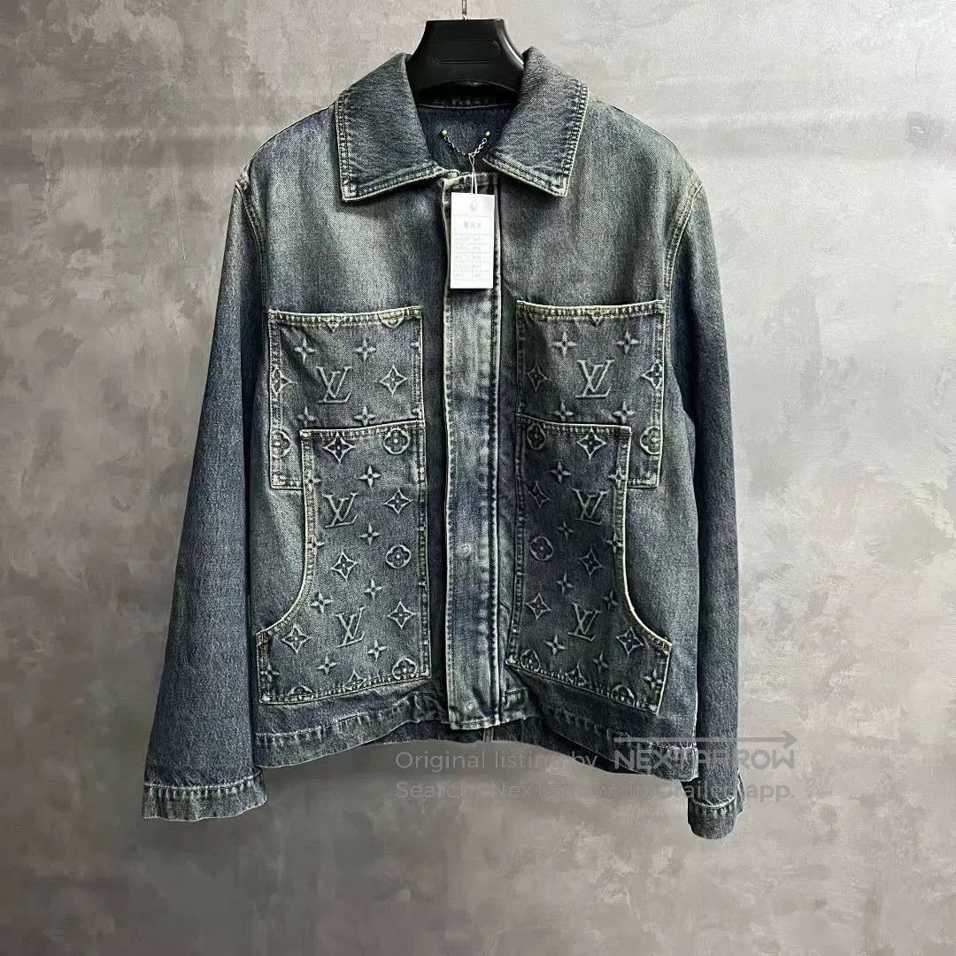 louis vuitton navy blue denim jacket.