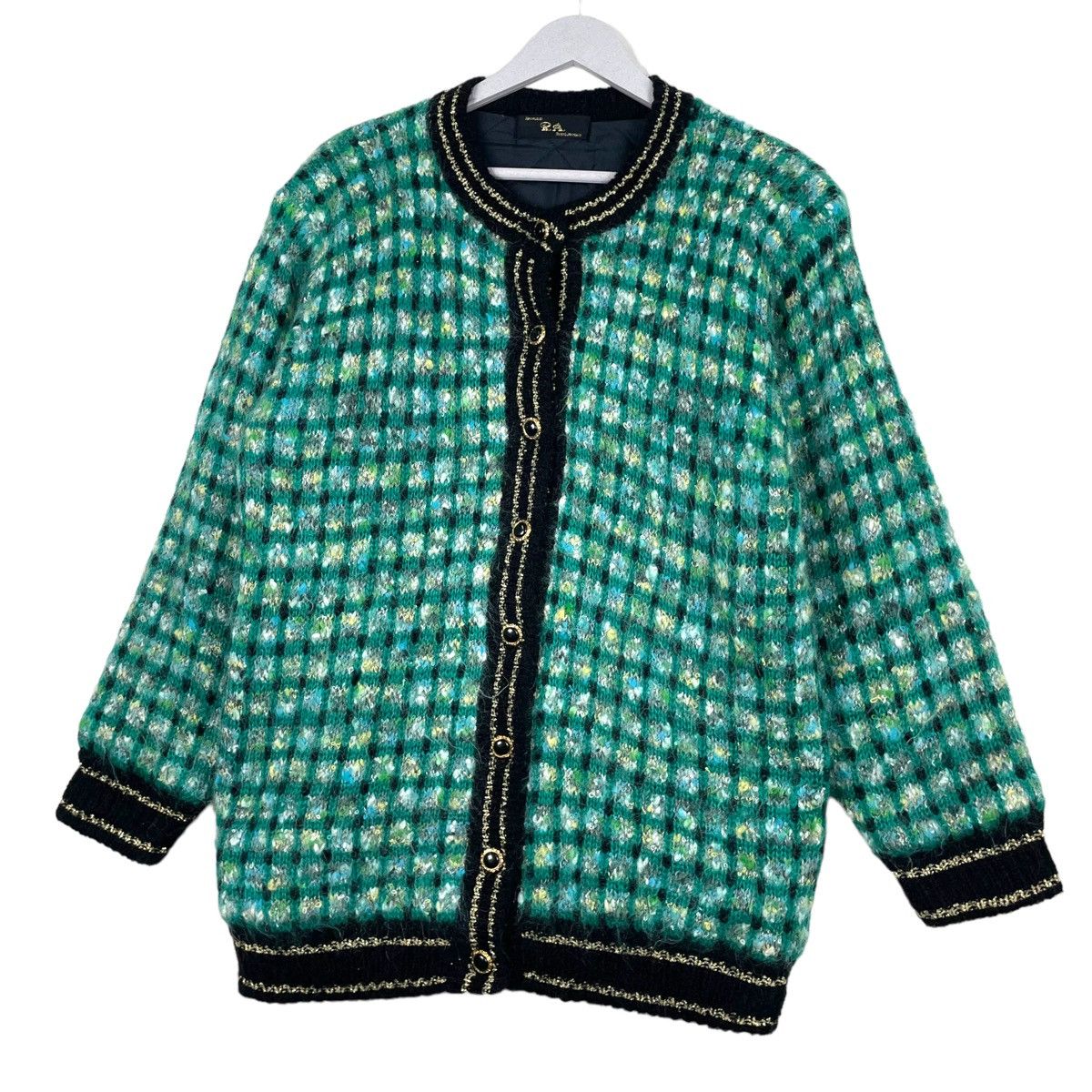 Designer × Japanese Brand × Vintage 💥80s ROYAL AVENUE TWEED LUXURY JACKET Size L / US 10 / IT 46 - 2 Thumbnail