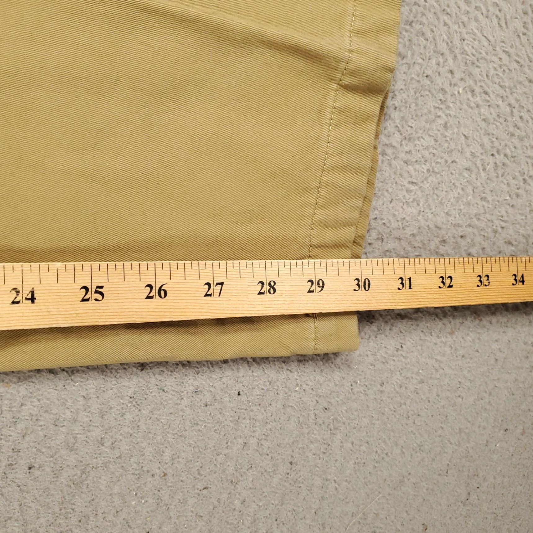 Vintage LL Bean Pant Mens 46x30 Chino Cotton Pleated Lined Comfort Waist Beige Size US 30 / EU 46 - 4 Thumbnail