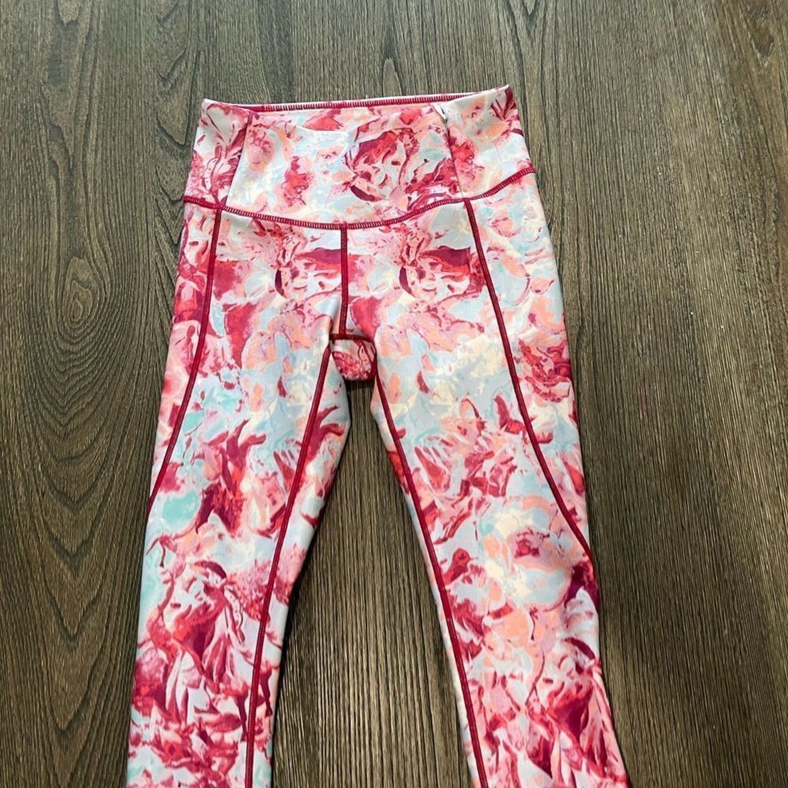 Vintage Calia by Carrie Underwood Pink Blue Floral 23" Leggings Sz S Size 25" / US 0 / IT 36 - 3 Thumbnail