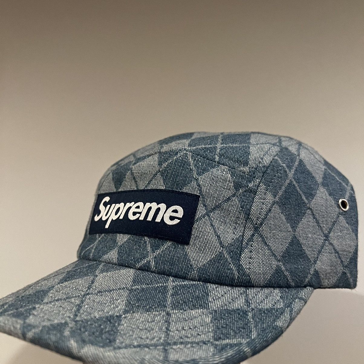 Supreme Supreme Denim Argyle Camp Cap Size ONE SIZE - 9 Thumbnail