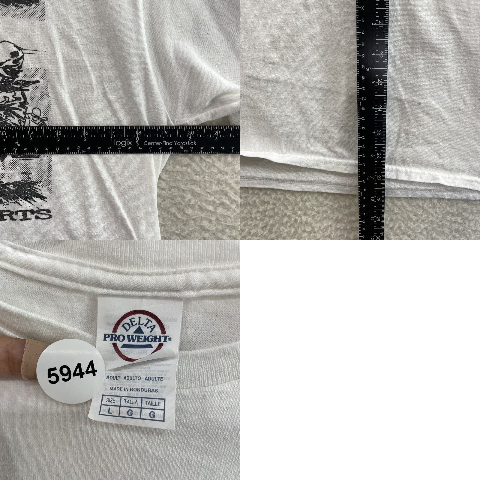 Delta Iron Pony T-Shirt Mens Large White Motorsports Graphic Short Sleeve Size US L / EU 52-54 / 3 - 8 Thumbnail