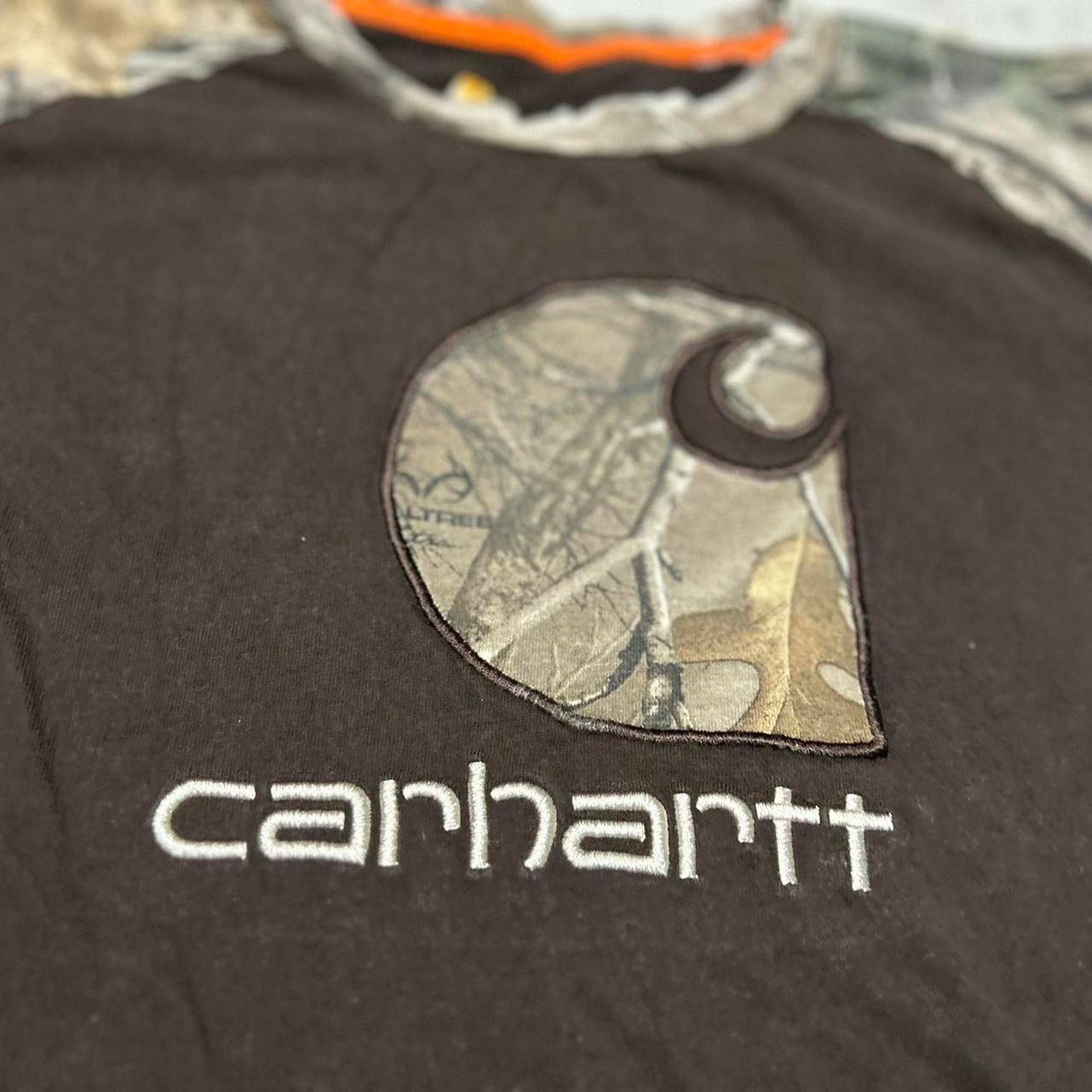 Carhartt Carhartt Brown T-Shirt with Camo Shoulders and Logo Size US S / EU 44-46 / 1 - 2 Thumbnail