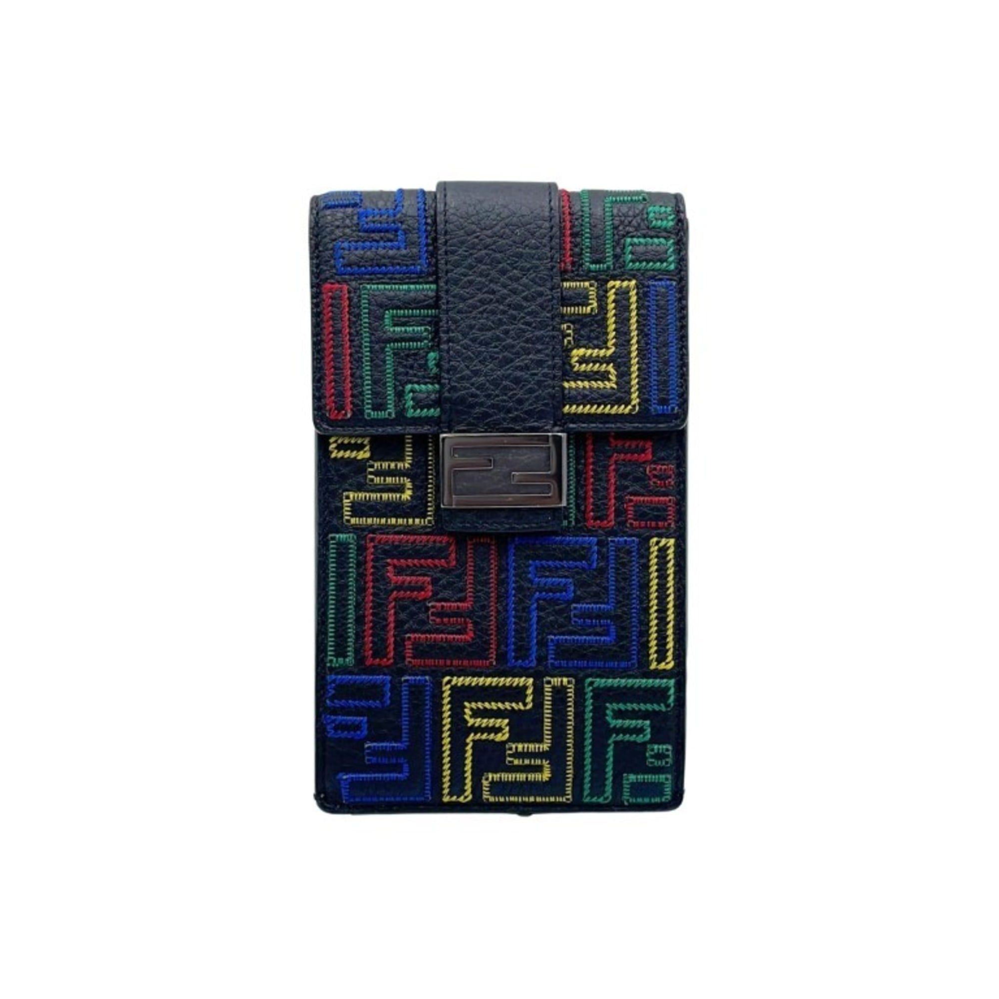 Fendi FENDI Zucca Phone Holder 7AS120 Shoulder Bag in Multicolor Leather for Men and Women Size ONE SIZE - 1 Thumbnail