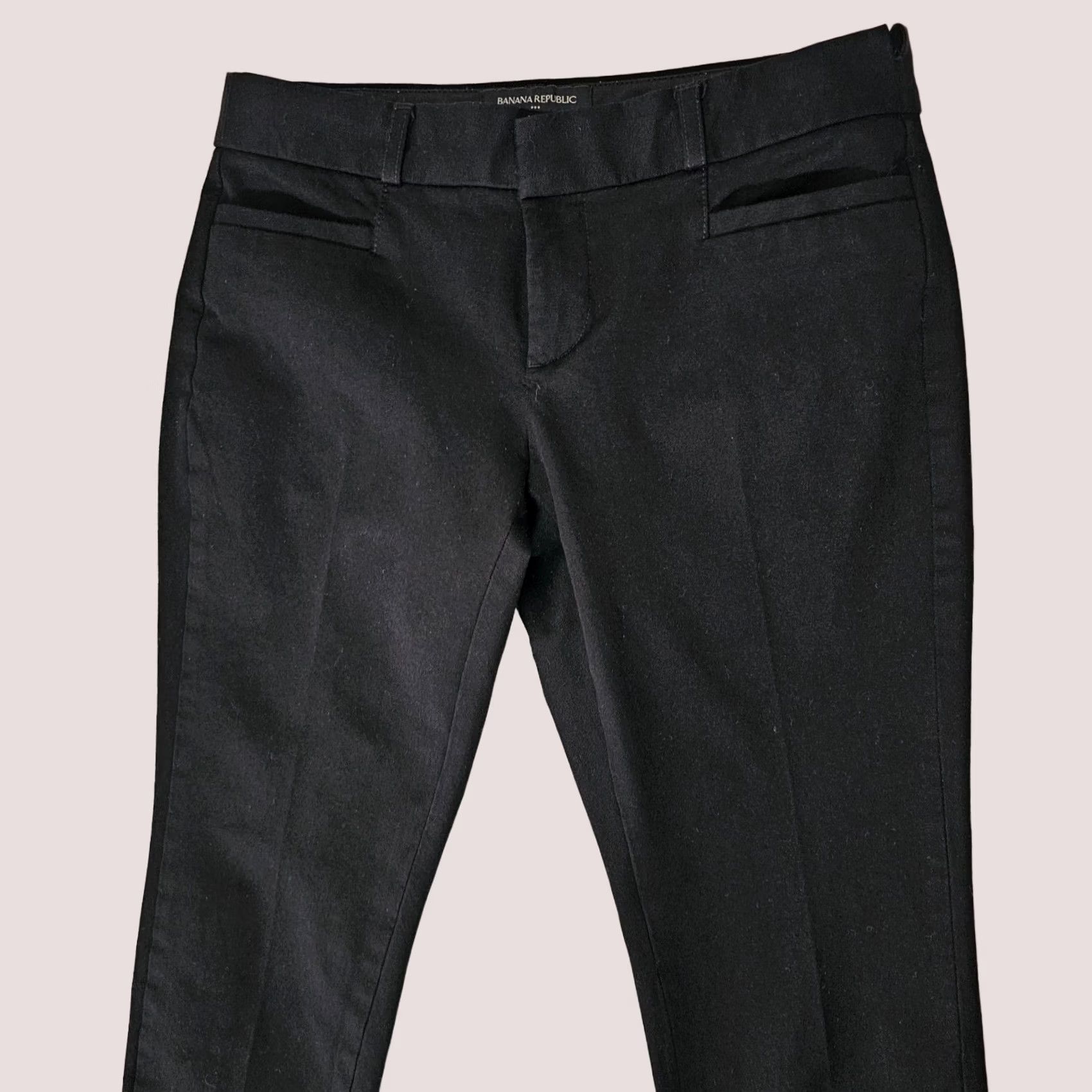 Banana Republic Banana Republic Sloan Cropped Ankle Pants Black 0P Petite Women Size 25" / US 0 / IT 36 - 1 Thumbnail