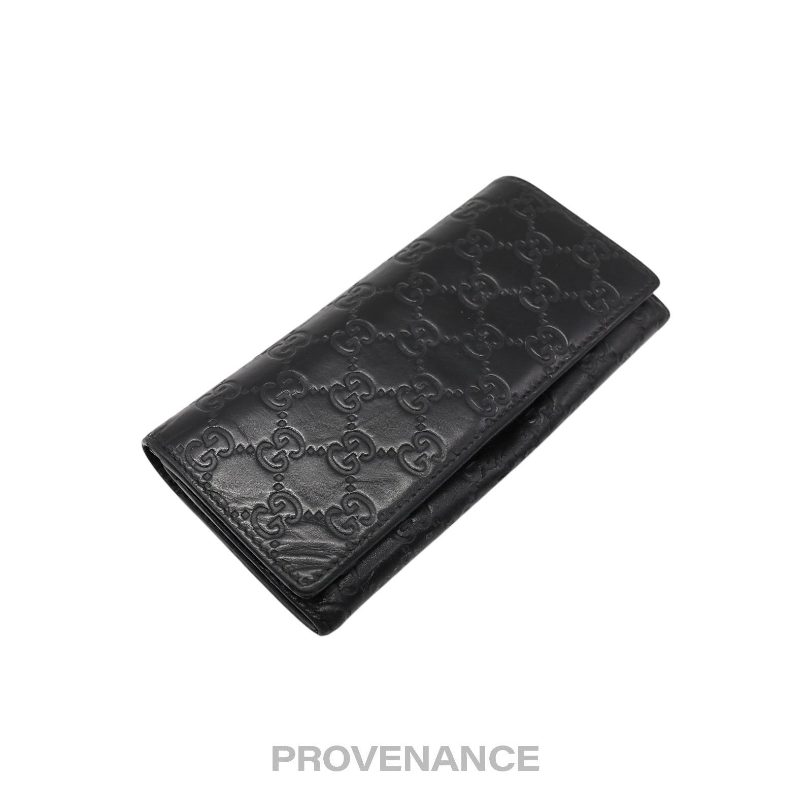 Gucci 🔴 Gucci Long Wallet - Black Guccissima Leather Size ONE SIZE - 4 Thumbnail