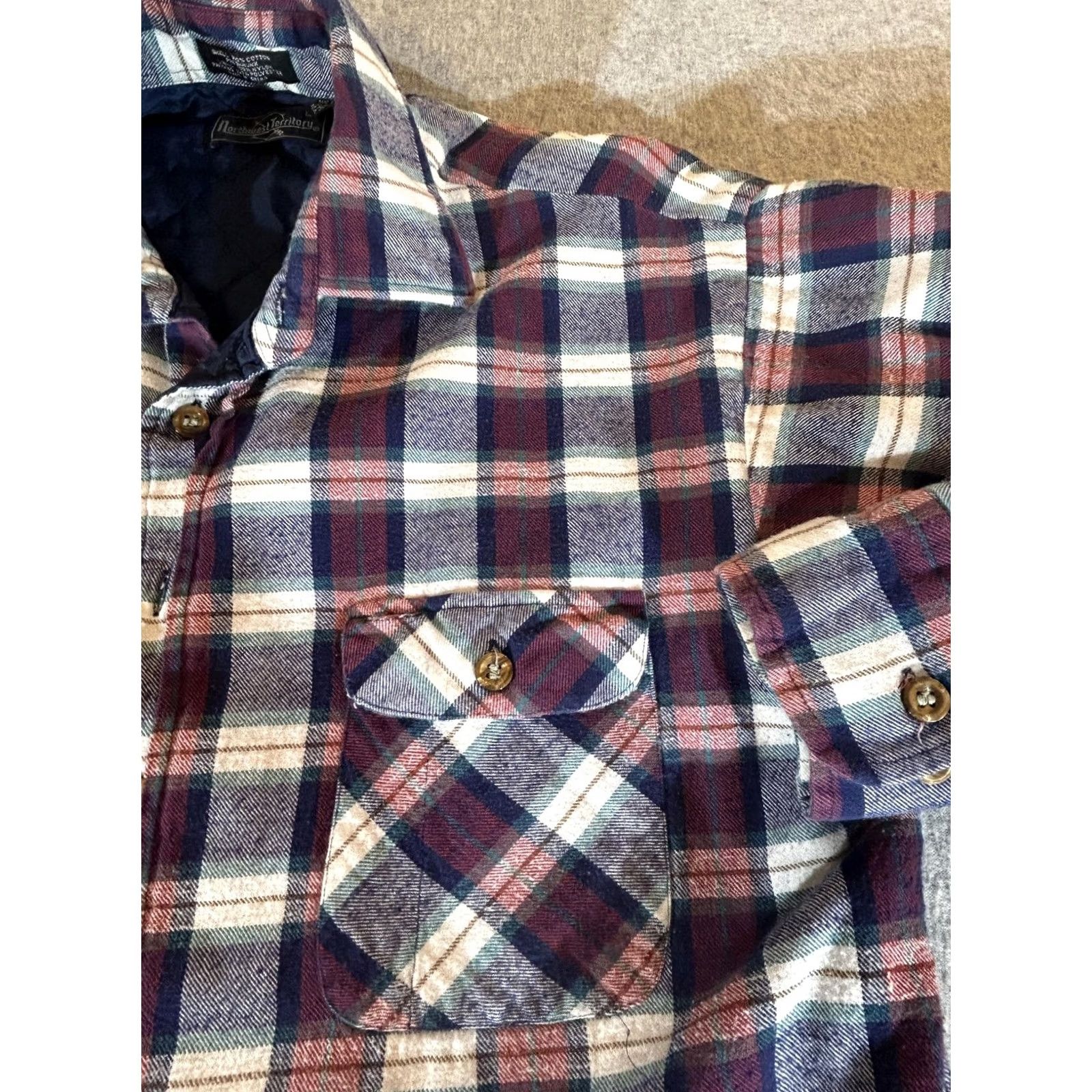 Vintage VINTAGE Northwest Territory Jacket Mens Large Flannel Quilted Lined Shacket Shirt Workwear Outdoor Size US L / EU 52-54 / 3 - 2 Thumbnail