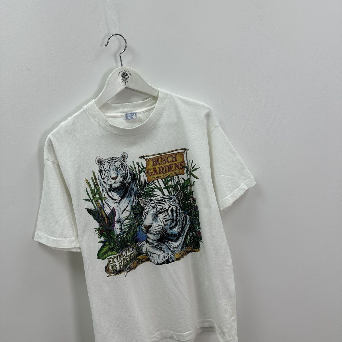 Vintage Vintage 90s Busch Gardens Bengal Tiger graphic tee y2k anima Size US L / EU 52-54 / 3 - 3 Thumbnail