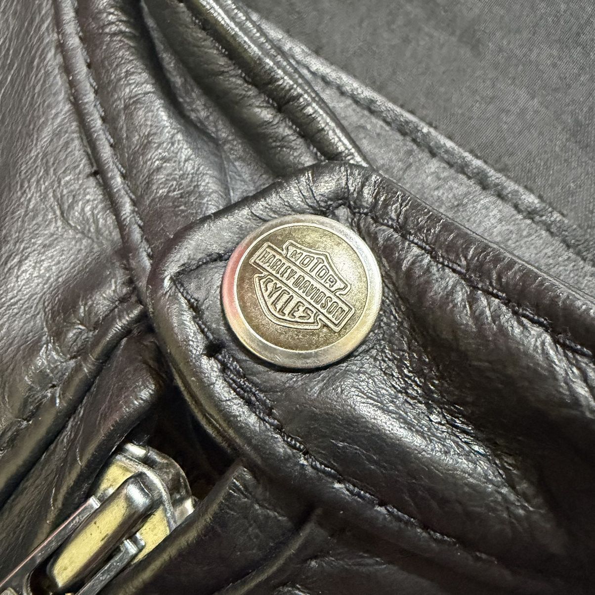 Harley Davidson VTG Harley Davidson USA Made Leather Jacket Cafe Racer Large Size US L / EU 52-54 / 3 - 10 Thumbnail