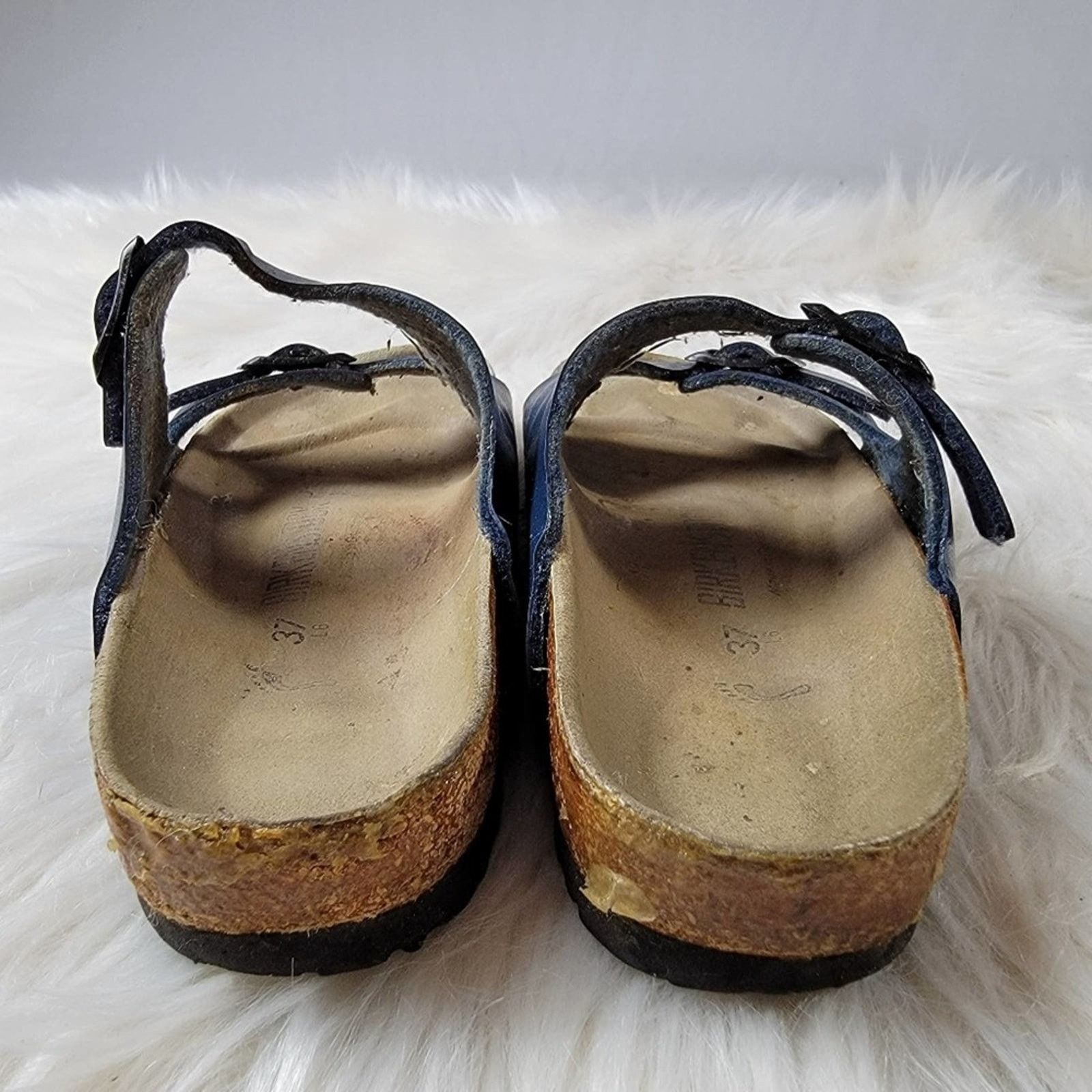 Birkenstock Birkenstock Navy Blue Leather Milano Sandals - 6 Size US 6 / IT 36 - 8 Thumbnail