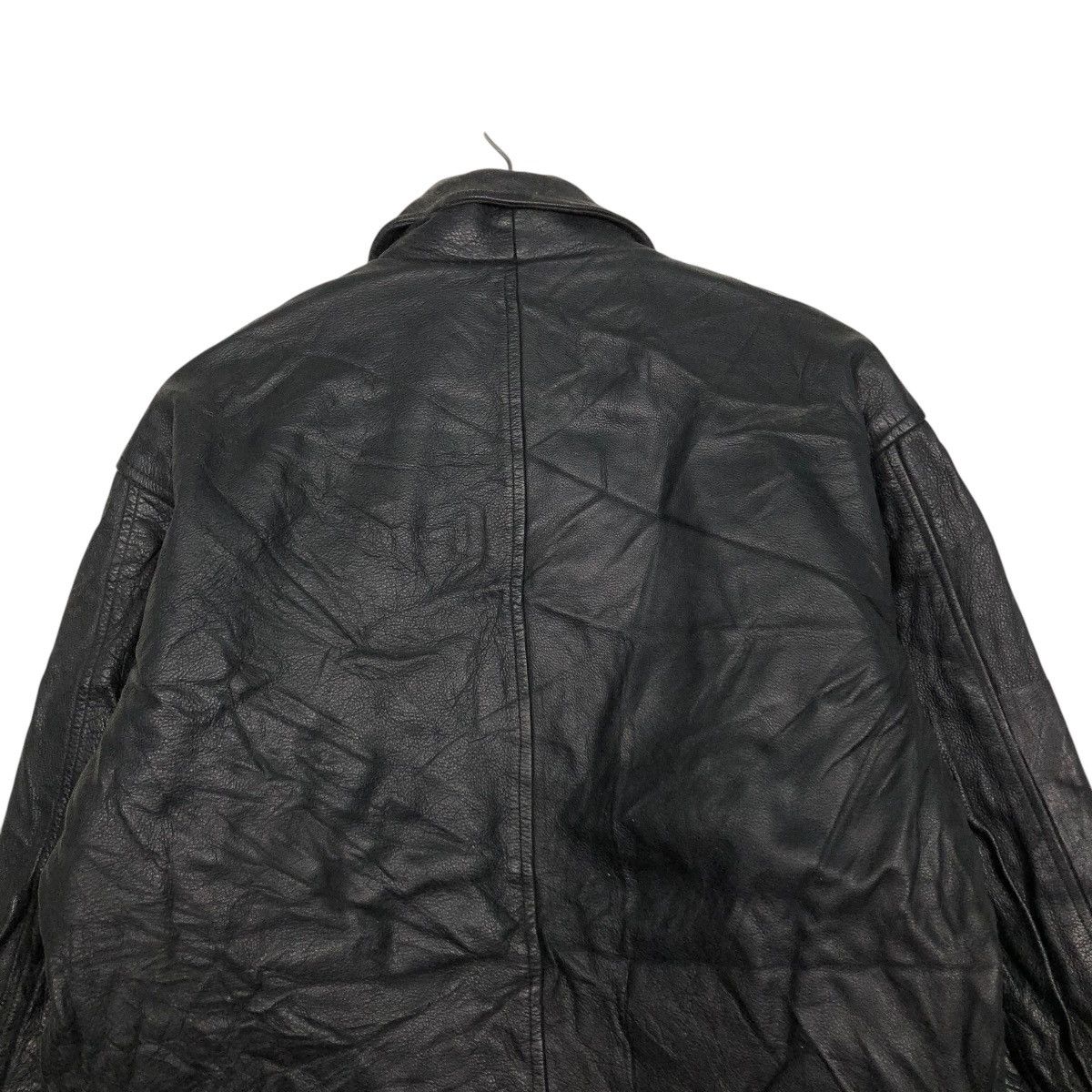 Edwin 🔥VINTAGE MOTORCYCLE RIDER LEATHER JACKET EDWIN COMPANY Size US L / EU 52-54 / 3 - 11 Thumbnail