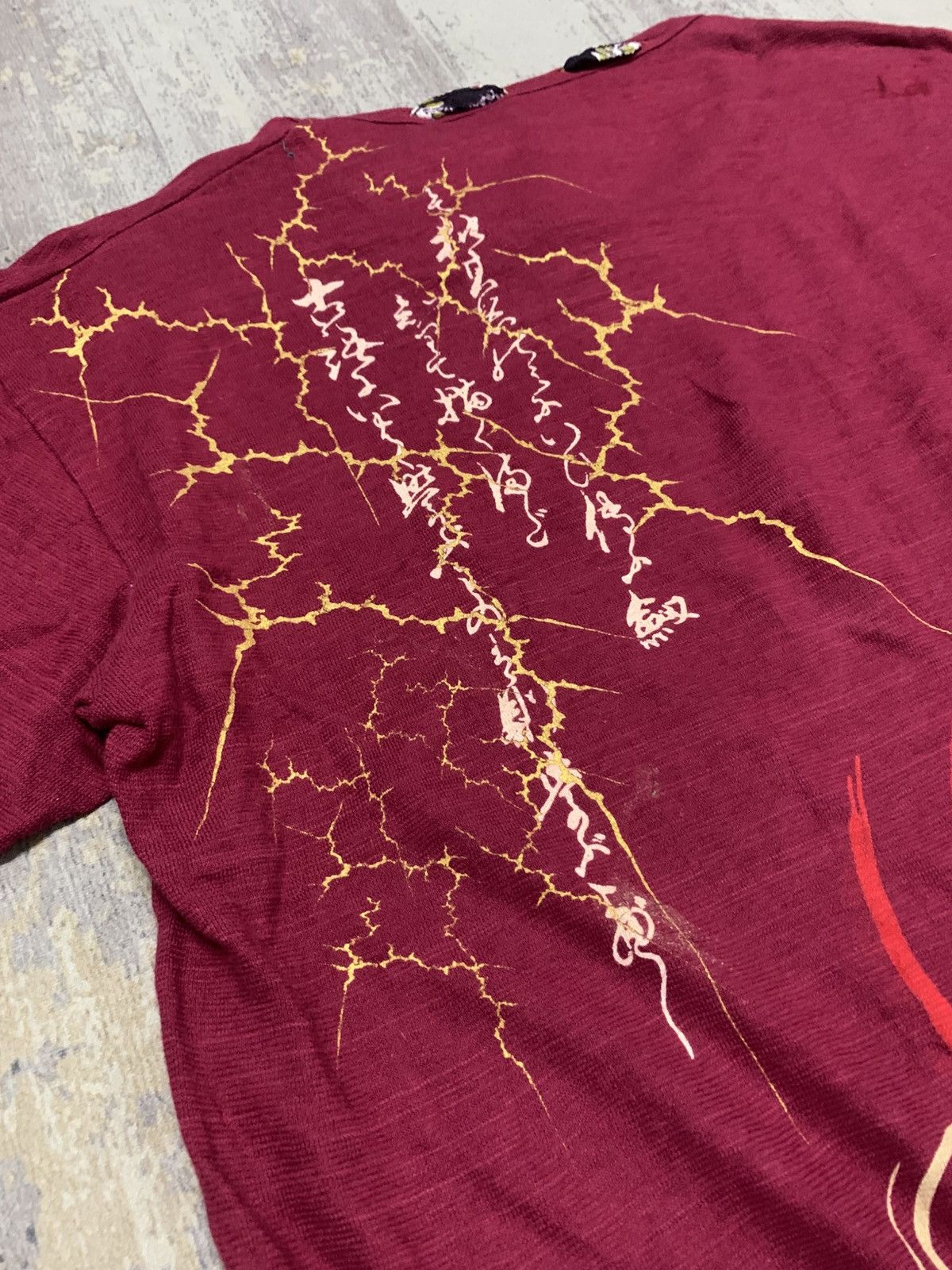Karakuri Tamashii Vtg KARA KURI TAMASHI Sukajan Tshirt Oni Spirit Size US M / EU 48-50 / 2 - 7 Thumbnail