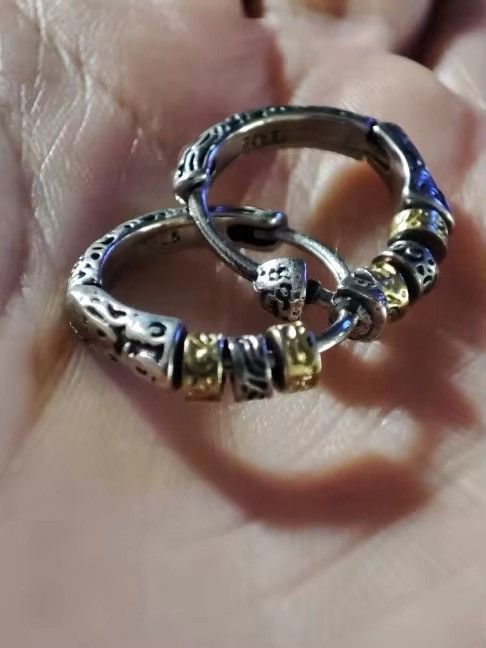 Vintage Vintage Round Circle Hoop Earrings Size ONE SIZE - 5 Thumbnail
