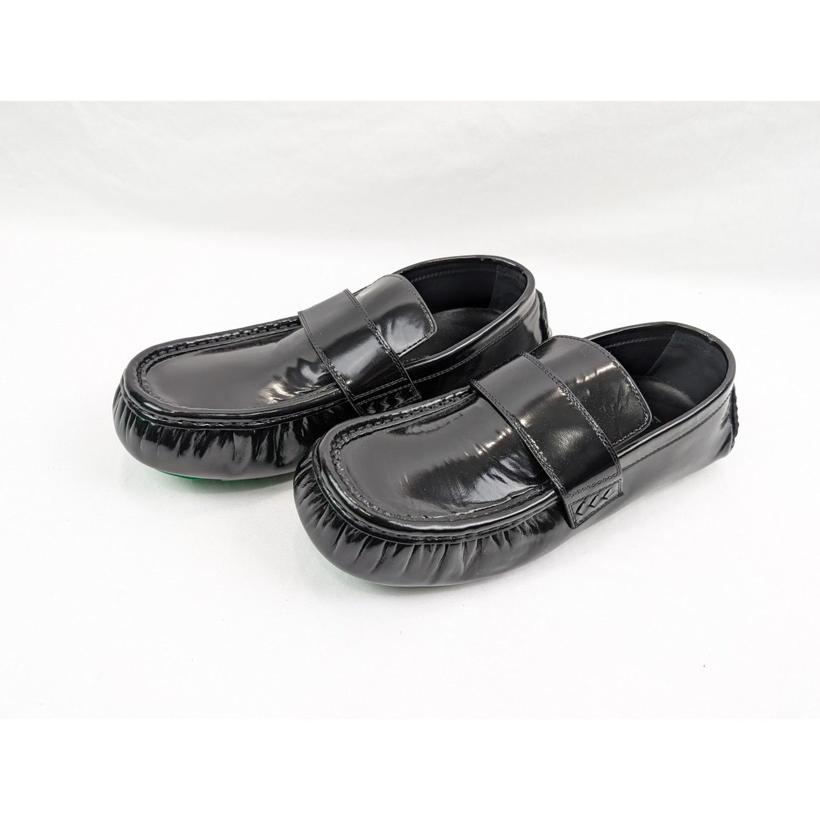 Bottega Veneta o1rshd1 Latex Lux Ride Loafers in Black-Parakeet Size US 11 / EU 44 - 19 Thumbnail