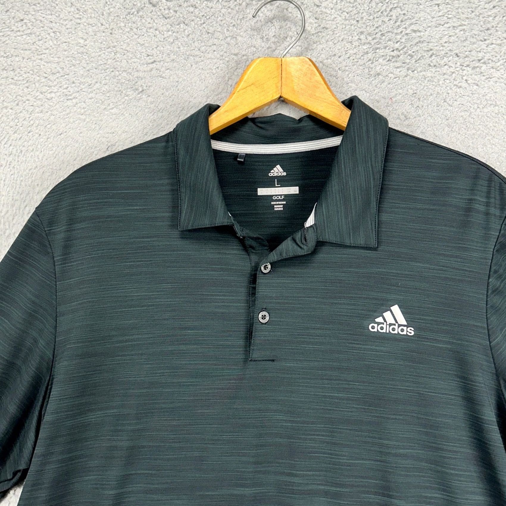 Adidas Adidas Golf Polo Shirt Mens Large Black Heather Short Sleeve Logo Rugby Polo Adult Golfer Casual Outdoor Walking Size US L / EU 52-54 / 3 - 2 Thumbnail