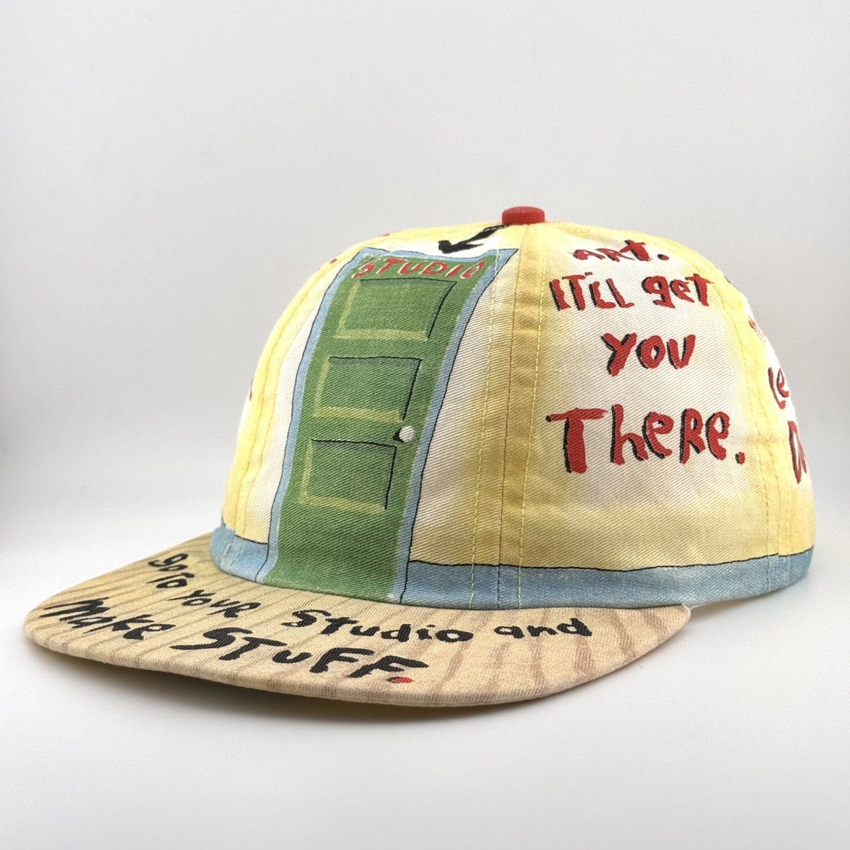 Vintage Vintage 90s Fred Babb Go To Your Studio Art To Wear USA Cap Size ONE SIZE - 4 Thumbnail
