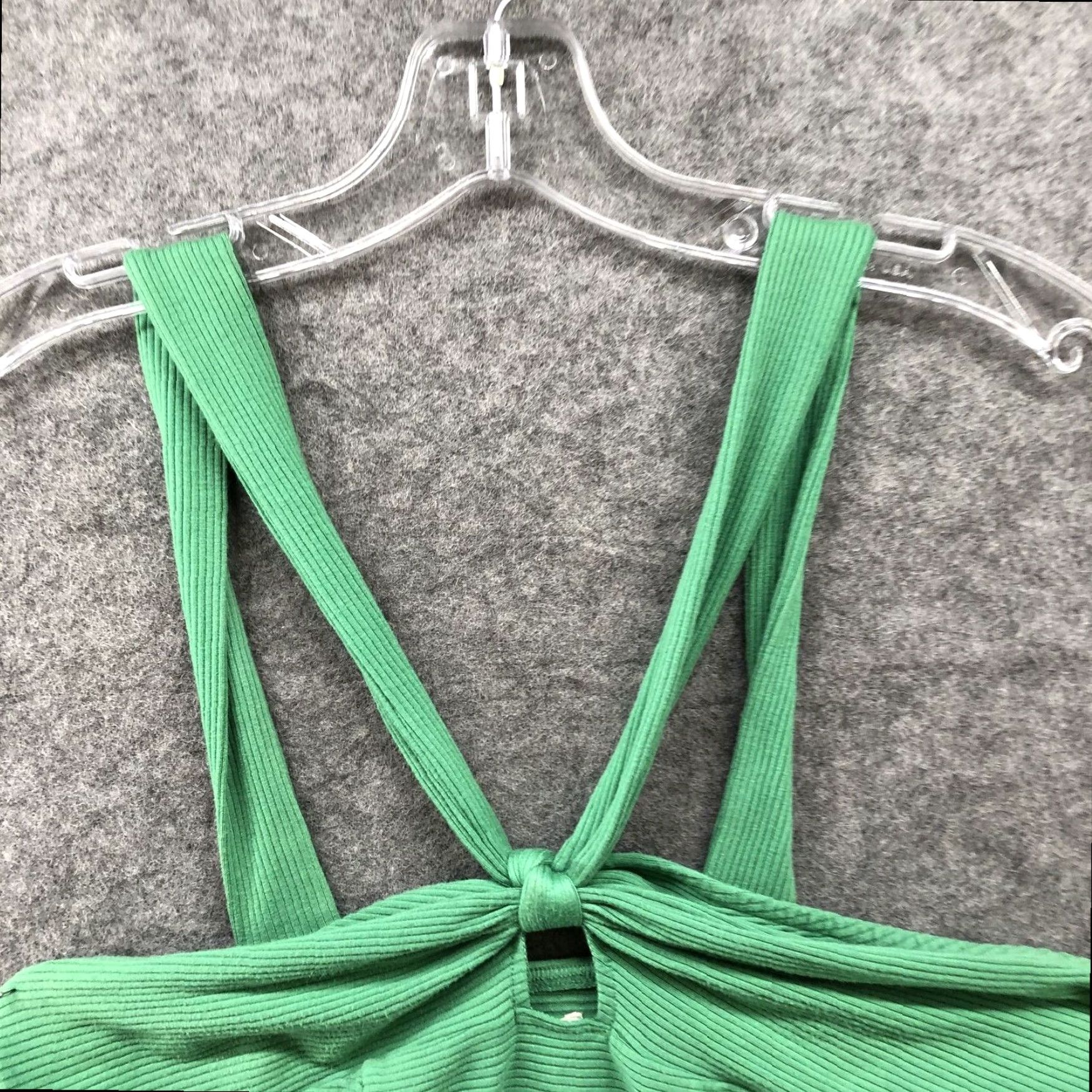 Urban Outfitters Urban Outfitters Green Cropped Halter Tank Top Womens L Lightweight Stretch Size L / US 10 / IT 46 - 3 Thumbnail