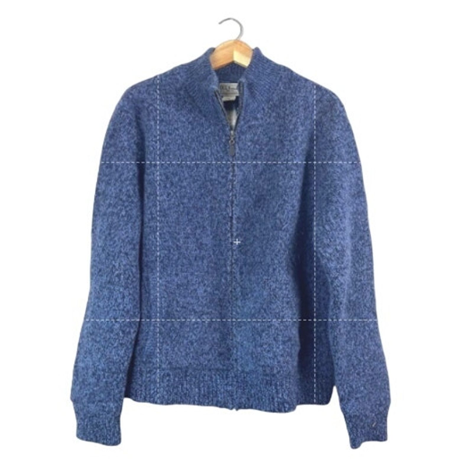 L.L. Bean Men's Blue Lambswool L.L. Bean Quarter Zip L Size US L / EU 52-54 / 3 - 1 Thumbnail
