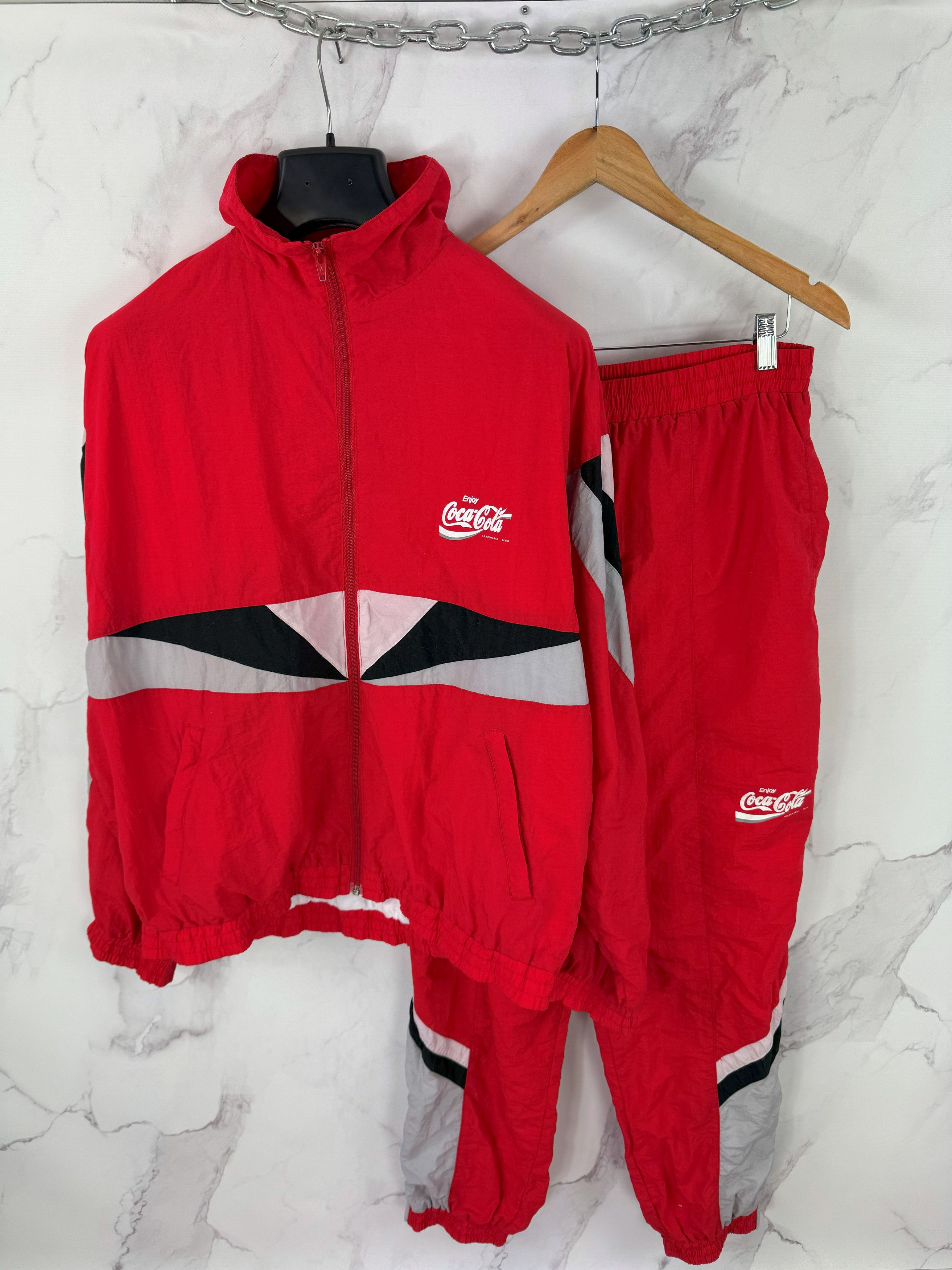 Coca Cola × Streetwear × Vintage Vintage Coca Cola Nylon Track Suit ...