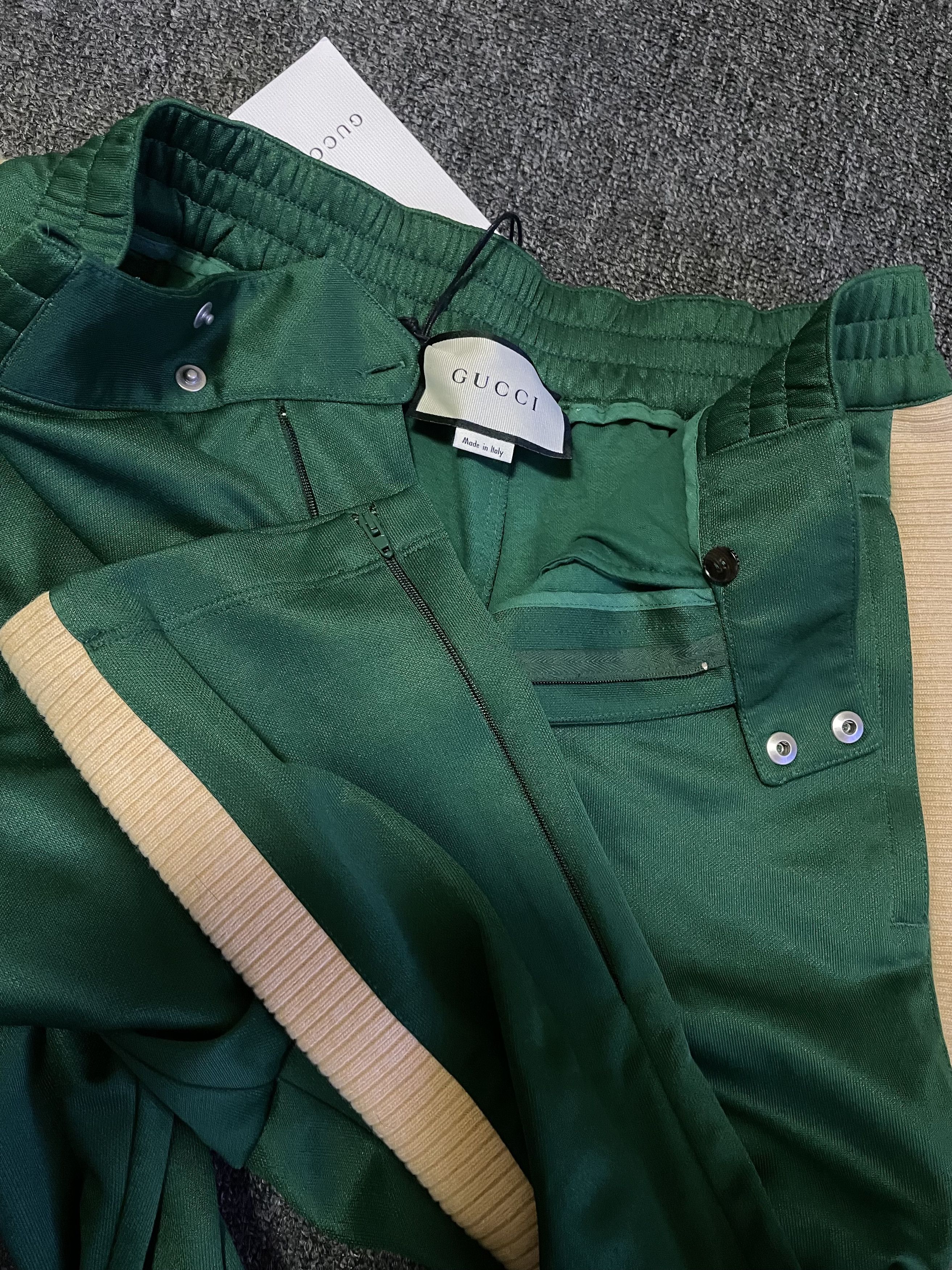 Gucci gucci green cropped Sweatpants, size s Size US 30 / EU 46 - 4 Thumbnail