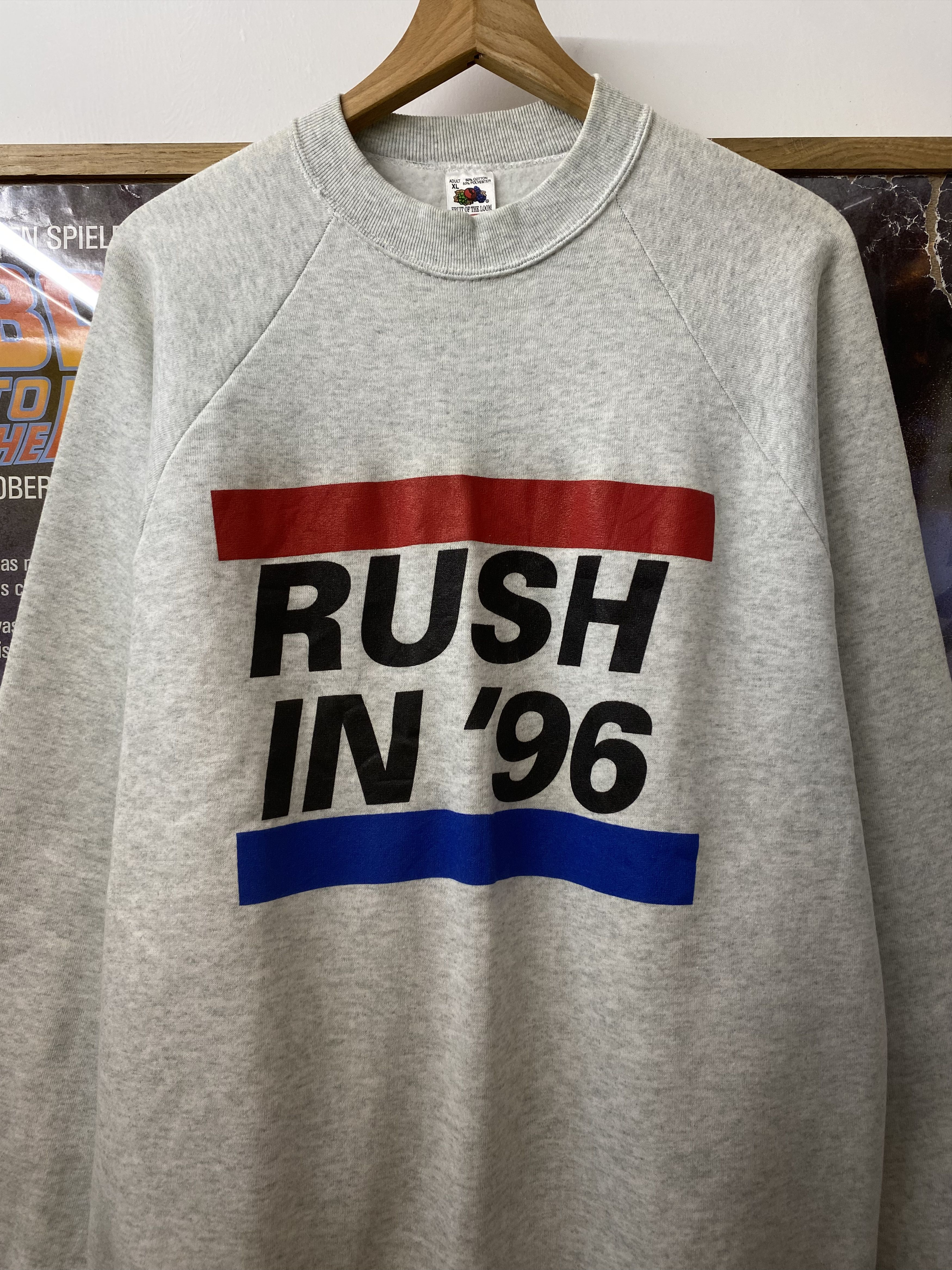 Fruit Of The Loom 1996 Rush Prog Rock Band World Tour Concert Sweatshirt Size US XL / EU 56 / 4 - 5 Thumbnail