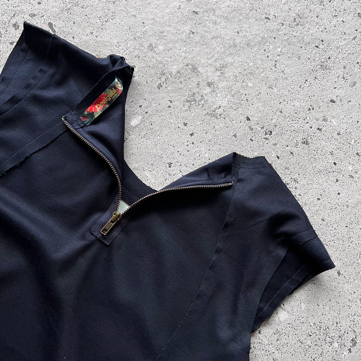Designer × Desigual Desigual Womens Graphic Sheath Dress Navy Blue Zipper Size XL / US 12-14 / IT 48-50 - 5 Thumbnail