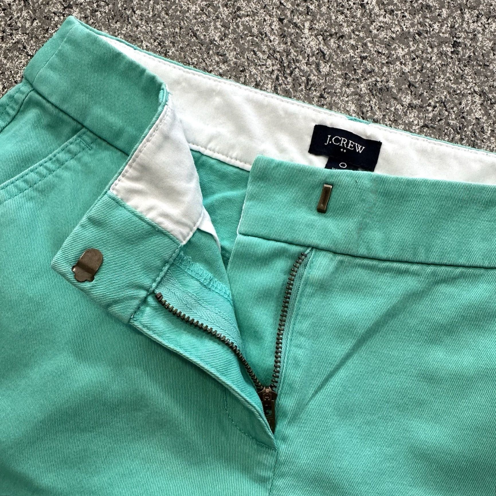 J.Crew J.CREW Shorts Womens 0 28x5 Chino Casual Mint Green Cotton 5” XS? Size 25" / US 0 / IT 36 - 4 Thumbnail