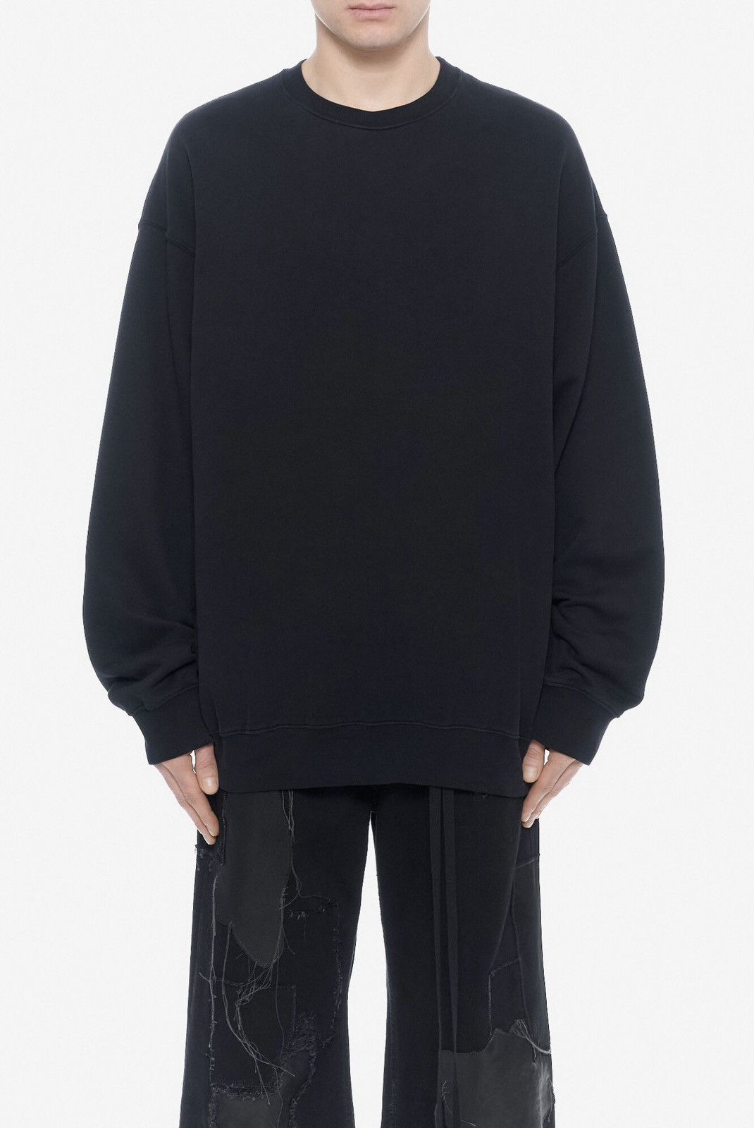 Ann Demeulemeester Last Ann Demeulemeester Oversized Black Sweatshirt Size US XXL / EU 58 / 5 - 2 Thumbnail