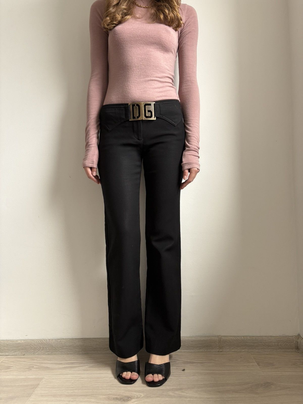 Dolce & Gabbana DOLCE GABBANA WOMEN FLARED PATTS WIDE LED TROUSERS IT 38 XS Size 26" / US 2 / IT 38 - 2 Thumbnail