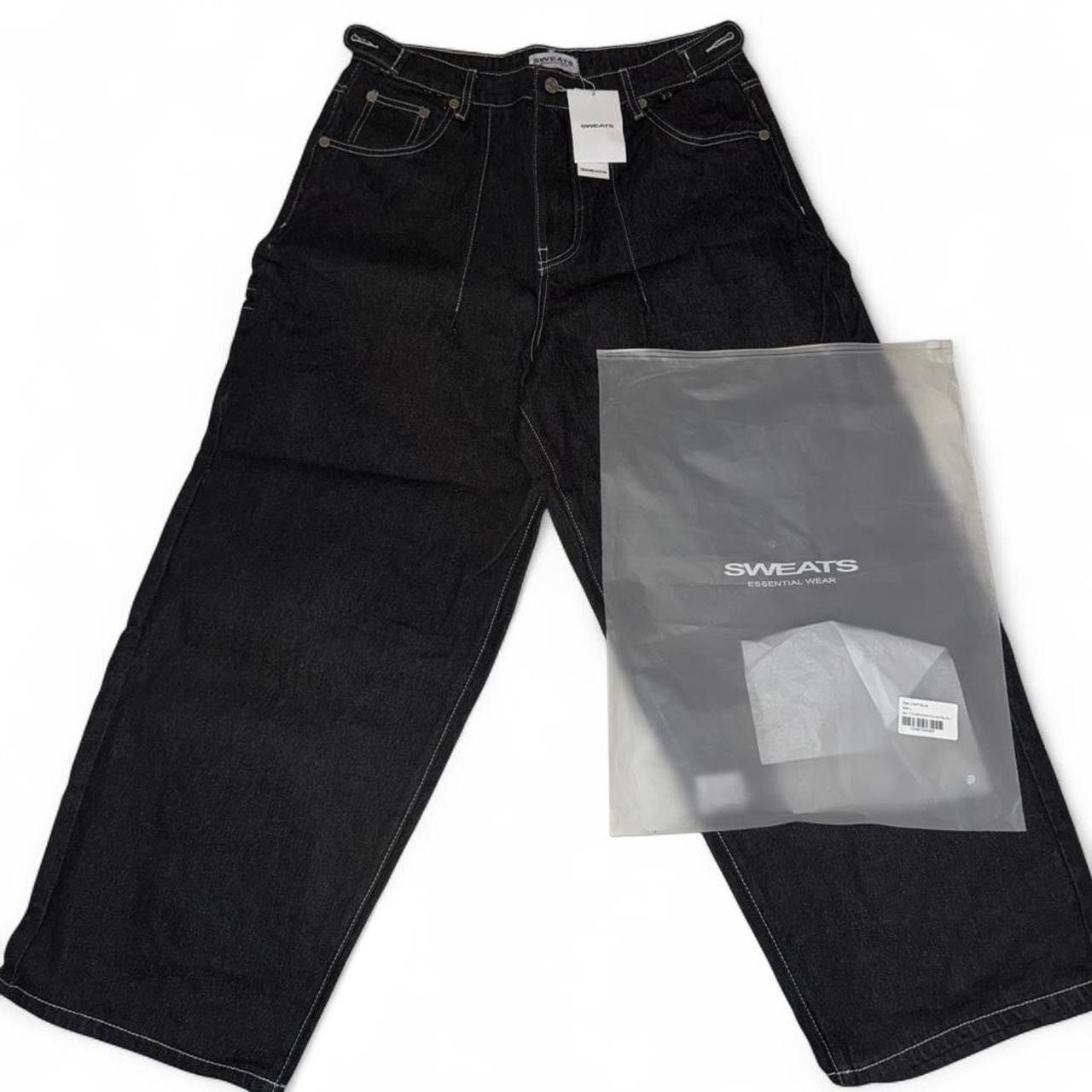 Other SWEATSCOLLECTIVE DENIM BAGGY JEANS BLACK SIZE L Size US 36 / EU 52 - 2 Thumbnail