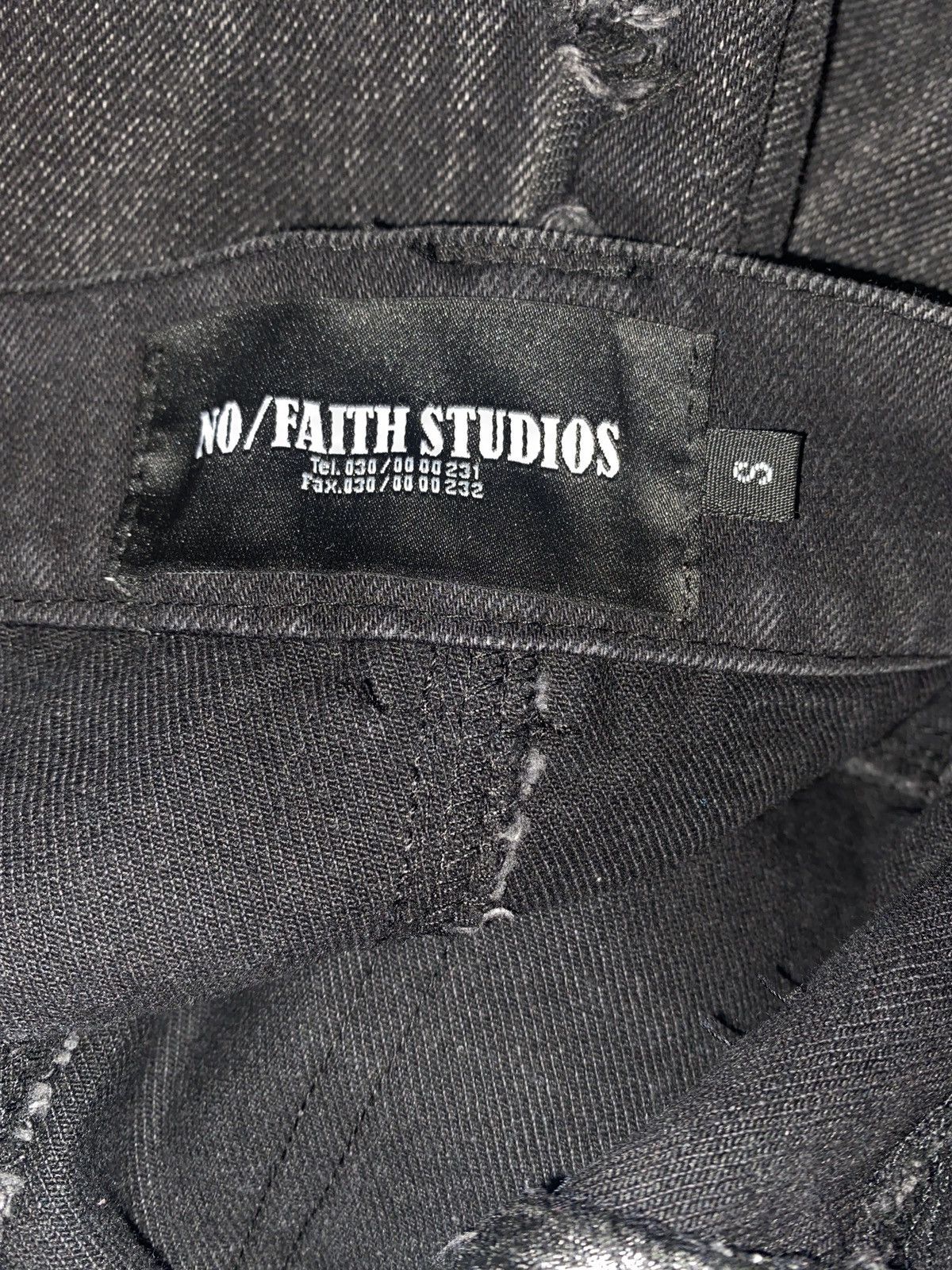 No Faith Studios nofaithstudios flared denim 001 black Size US 30 / EU 46 - 4 Thumbnail