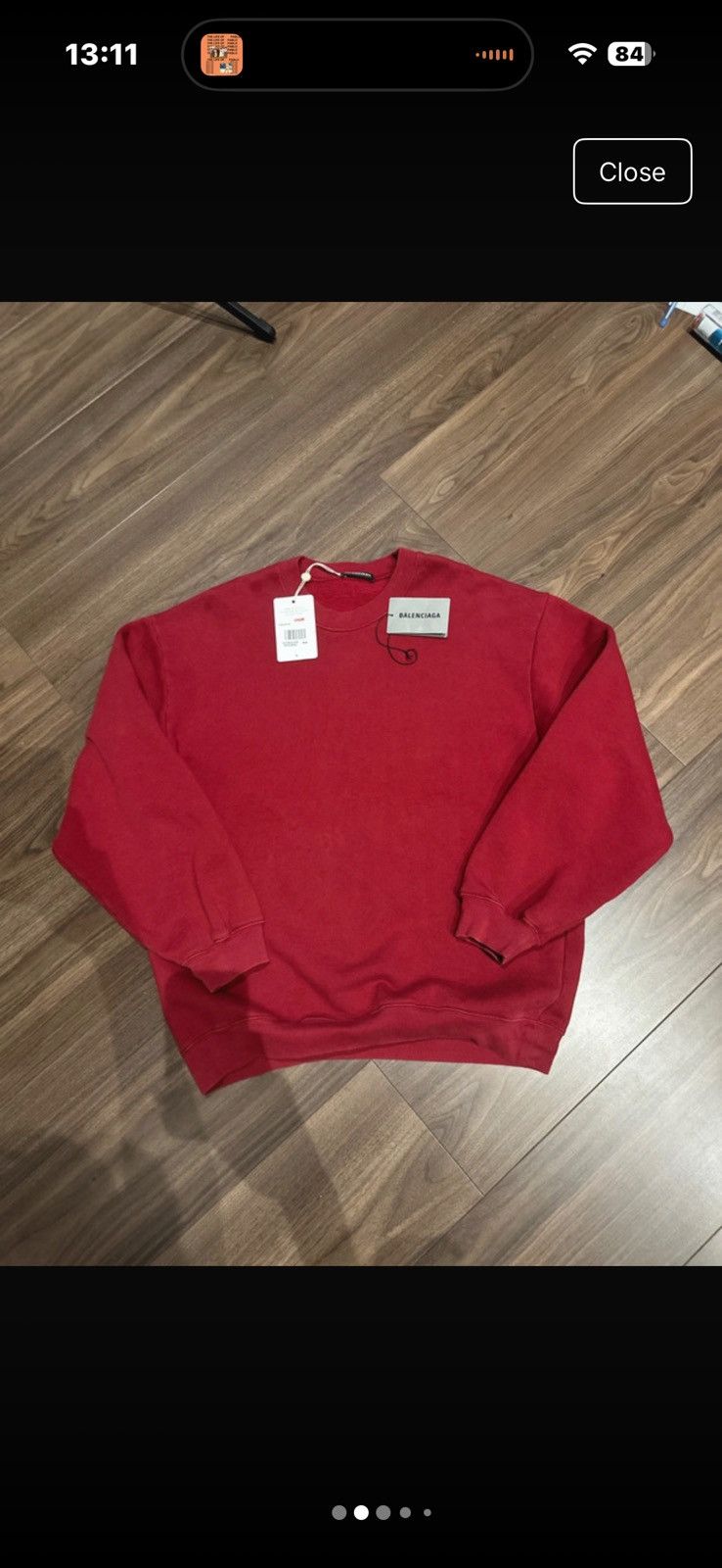 Balenciaga Red Balenciaga Sweater Size US XL / EU 56 / 4 - 2 Thumbnail