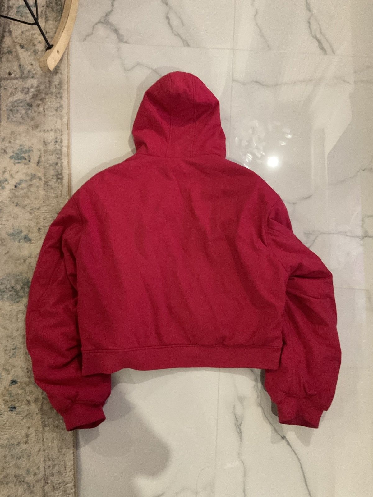 Greg Ross Greg Ross red towel hoodie oversized bomber | Grailed